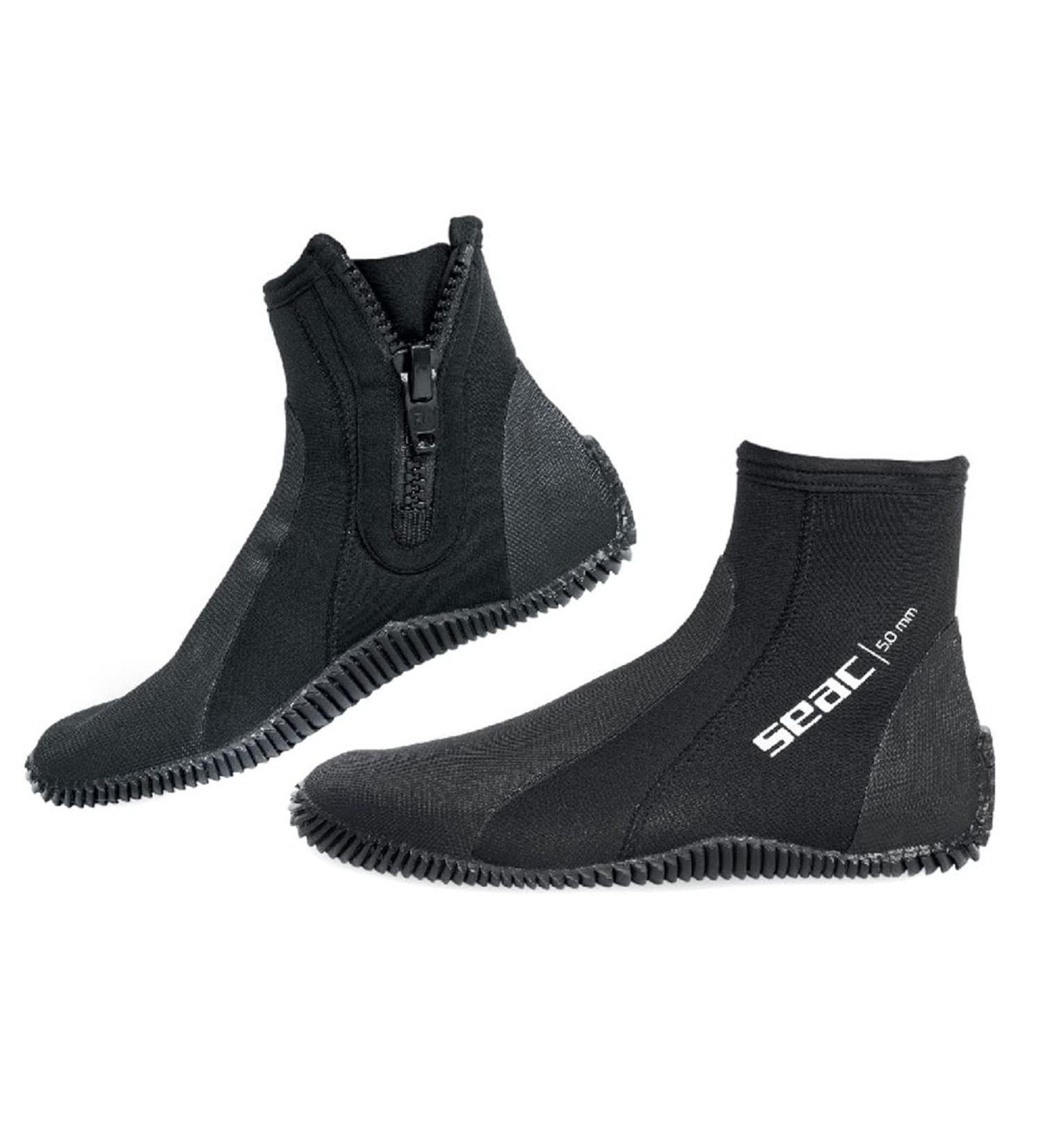 SEAC 5mm Neoprene Underwater Scuba Diving Boots | X-Large Size | Side Zipper - Buy Online on GoSupps.com
