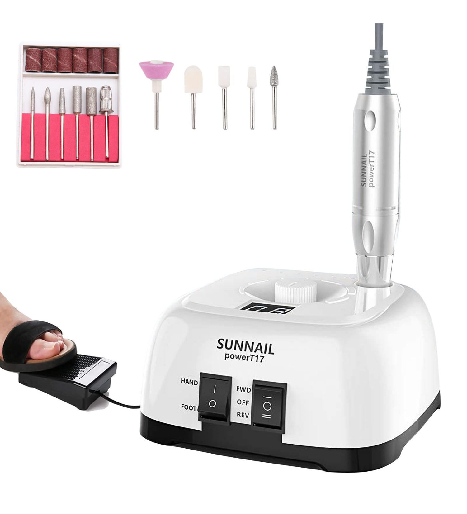 Delanie 35000RPM Professional Nail Drill Machine for Acrylic Nails with 11pcs Drill Bits - Electric Manicure/Pedicure Tool Kit for Home Salon Use - Buy Online on GoSupps.com