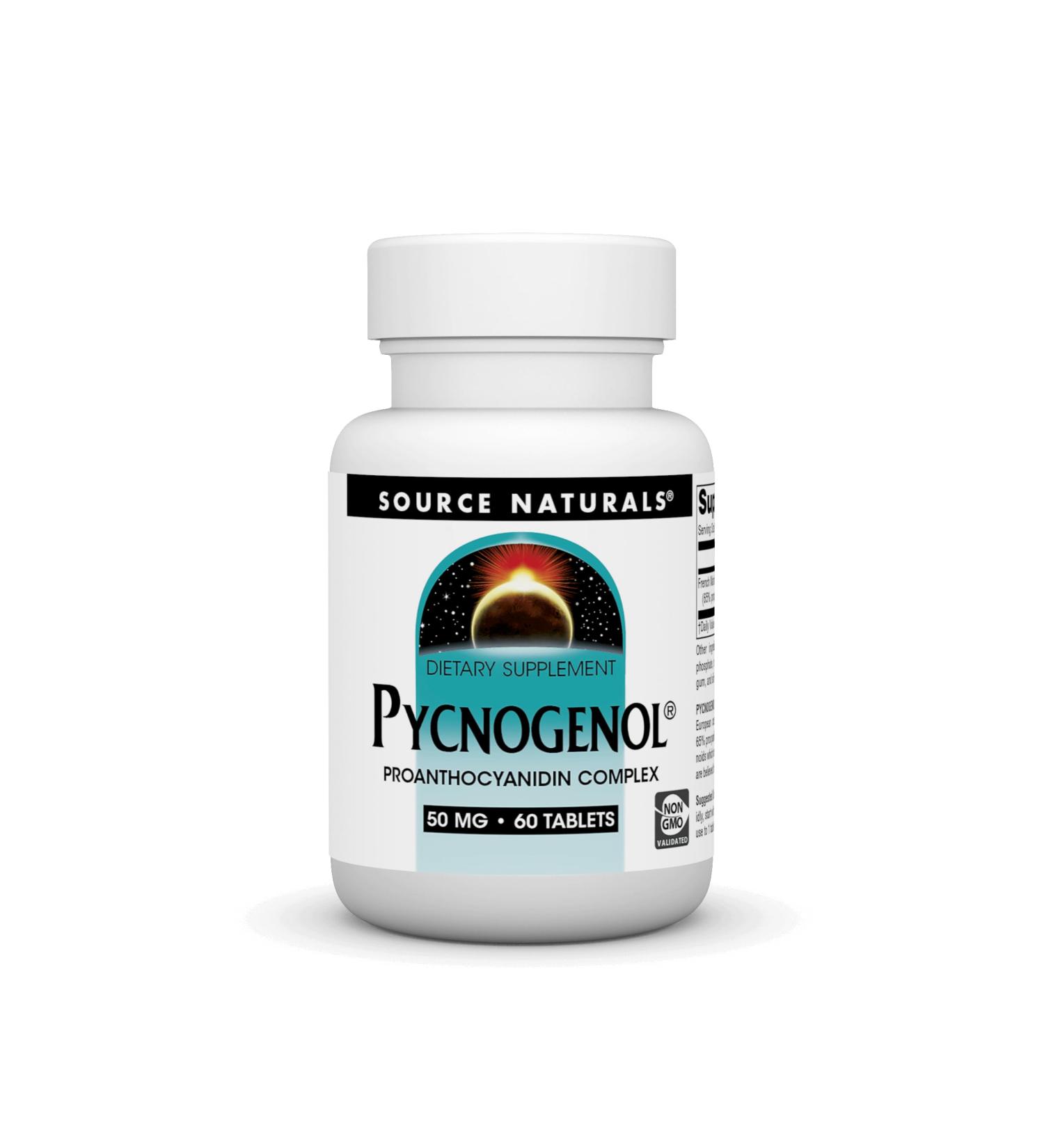 Buy Source Naturals Pycnogenol 50 mg - Proanthocyanidin Complex 60 Tablets - International Shipping Available - Buy Online on GoSupps.com