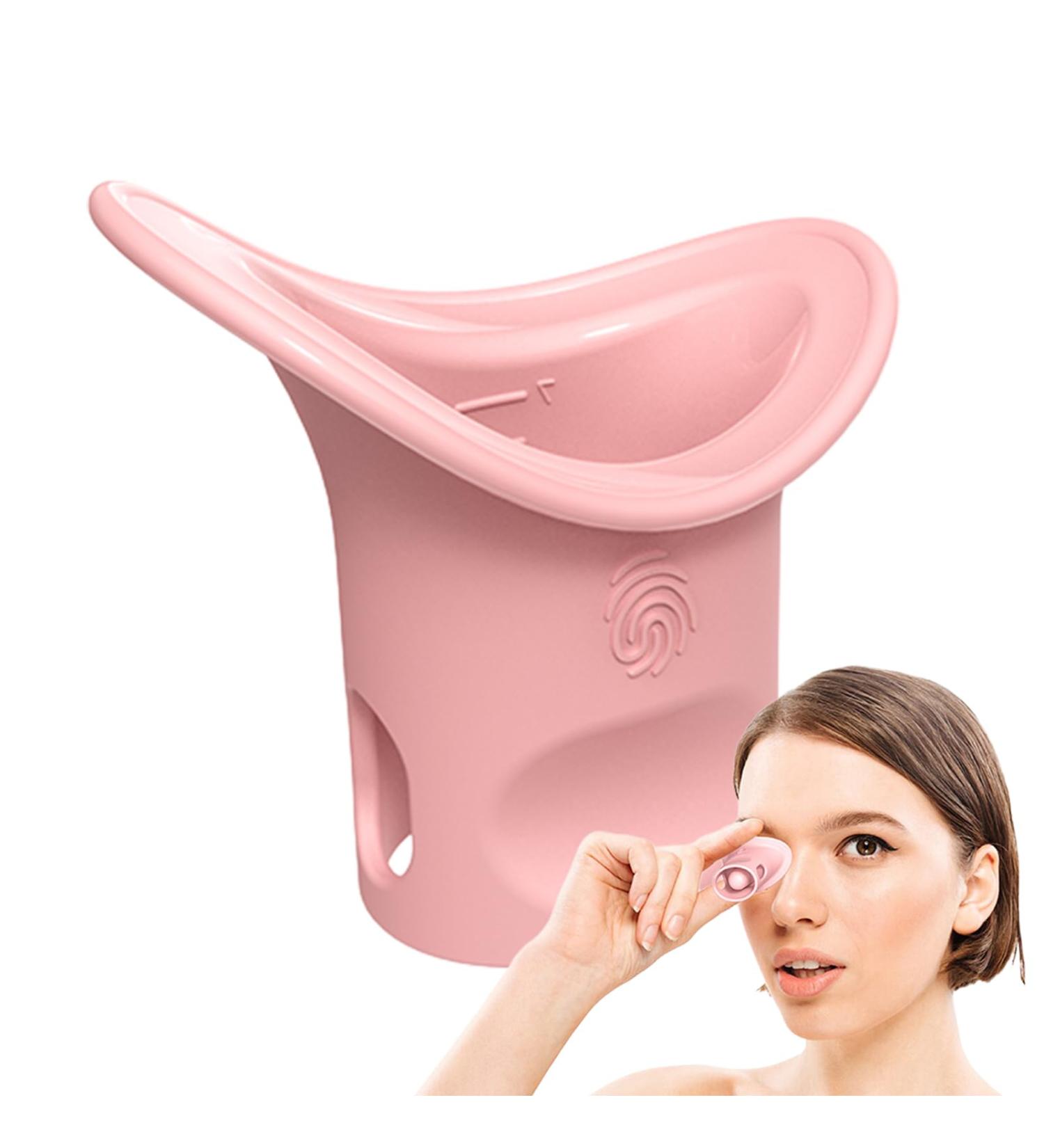 Eye Wash Cups - Portable Eye Flush Kit Silicone Eye Washer - Soft Eye Bath Eye Cleaner Cup with Scale for Eye Washing Refresh and Clean Tired Eyes Pink - Buy Online on GoSupps.com