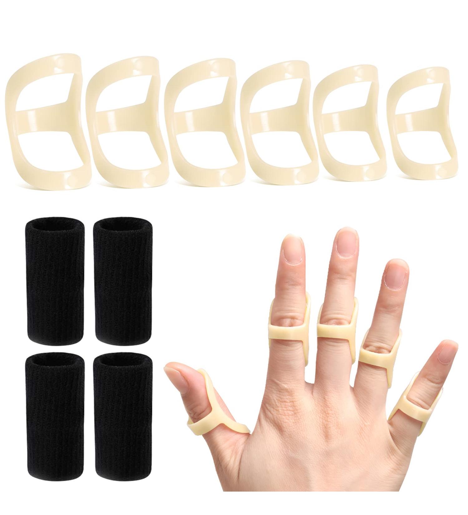 10Pcs Oval Finger Splints & Sleeves Kit - Trigger Finger Splint & Finger Brace Support for Various Conditions - Sizes 4-9 - Buy Online on GoSupps.com