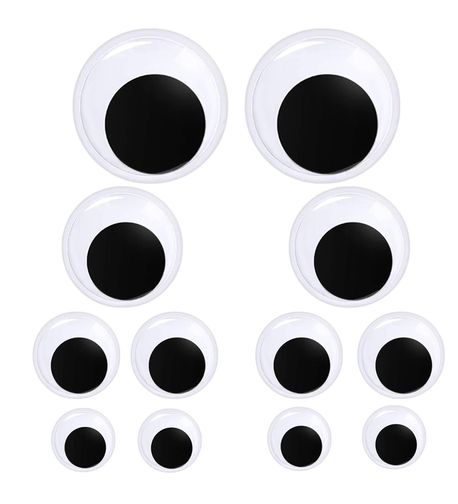 Large Self-Adhesive Wiggle Googly Eyes Set for DIY Crafts - 12 Pieces, 2-5 Diameter Size - Black and White Plastic Giant Wiggle Eyes for Home Decoration - Buy Online on GoSupps.com