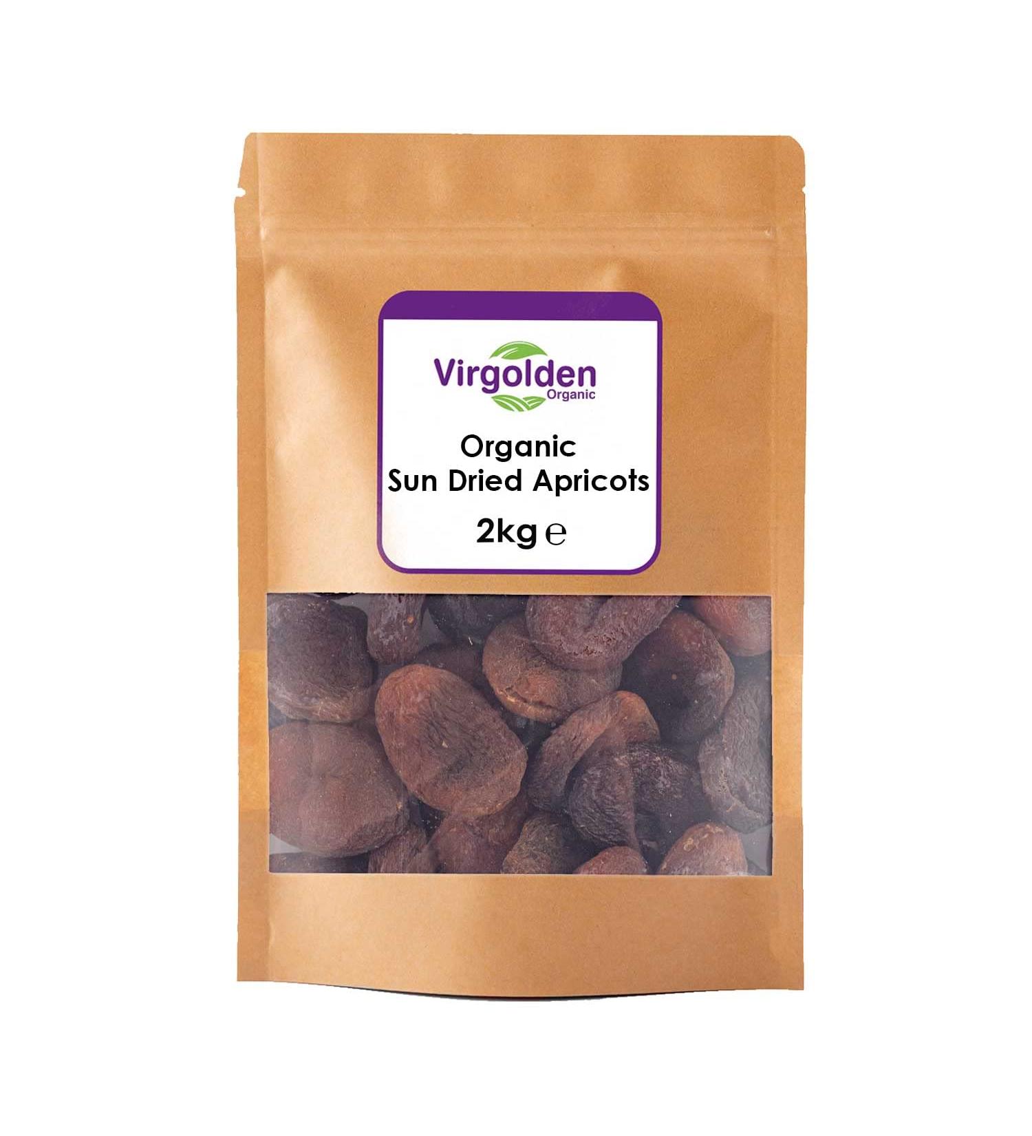 Organic Sun Dried Apricots 2kg by Virgolden Organic - Buy Online on GoSupps.com