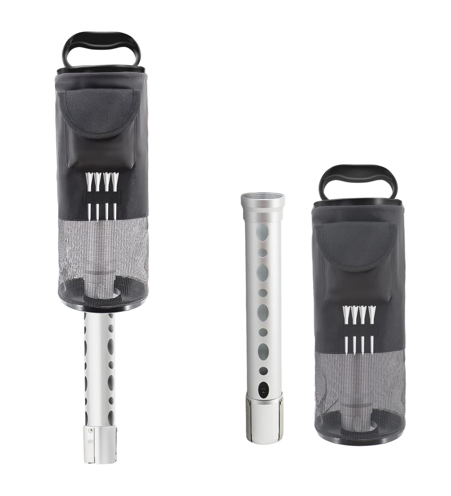 Durable Aluminum Shag Bag Golf Ball Retriever | Portable Pocket Storage | Holds 70 Balls - Buy Online on GoSupps.com