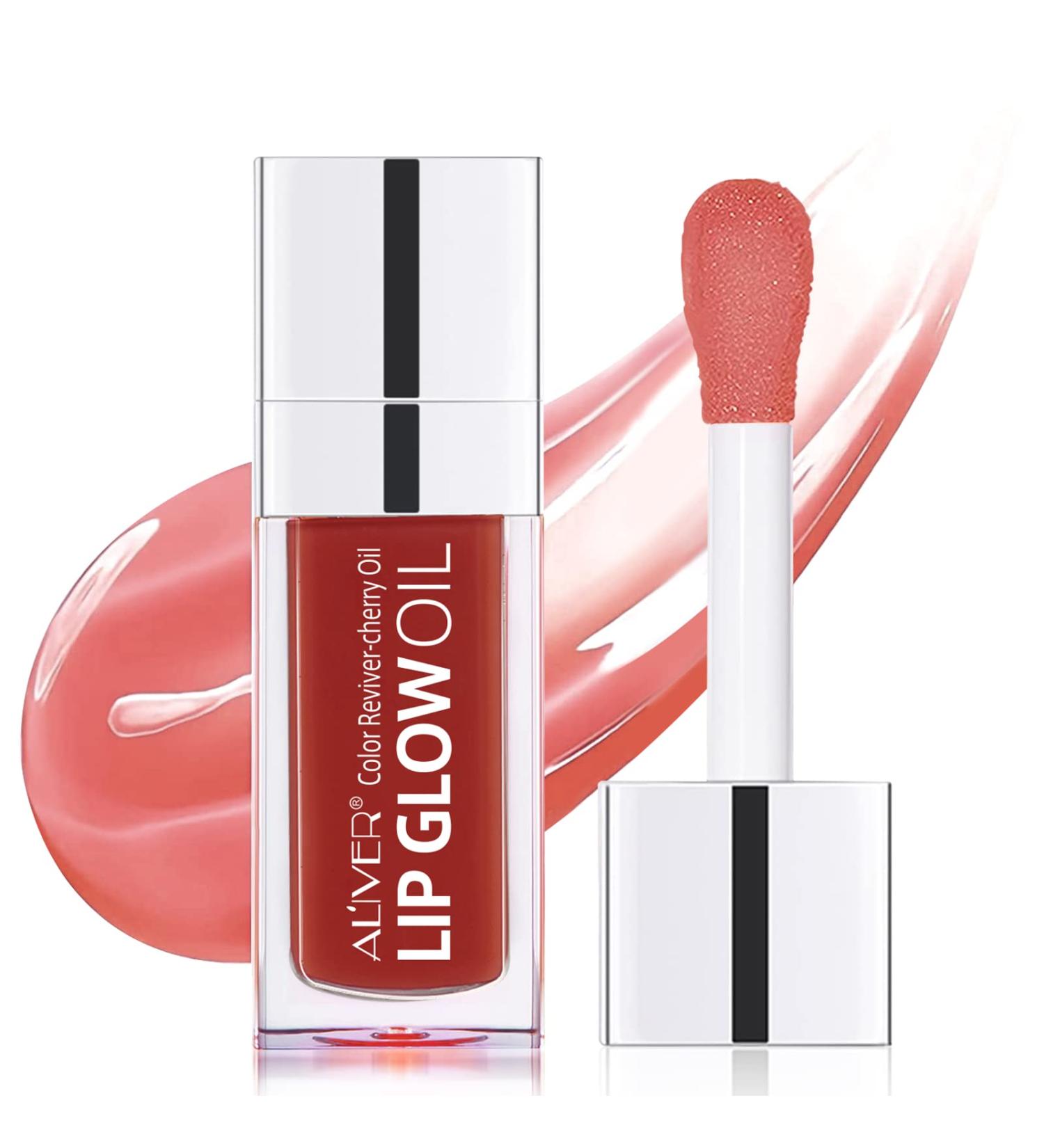 Plumping Cherry Lip Oil - Hydrating Gloss for Long Lasting Nourishment - Non-Sticky Lip Balm with Repairing Primer - Rosewood Tint (03) - Buy Online on GoSupps.com