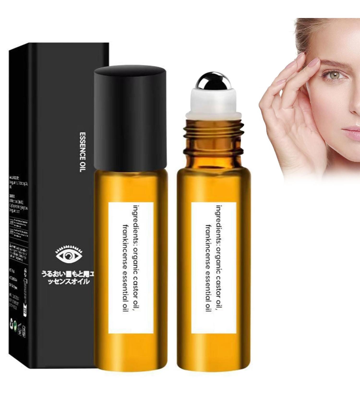 Buy Time Eraser Oil & Roller Ball - Organic Castor Oil & Frankincense for Eye Bags Fine Lines Anti-Wrinkle (2pcs) - International Shipping Available - Buy Online on GoSupps.com