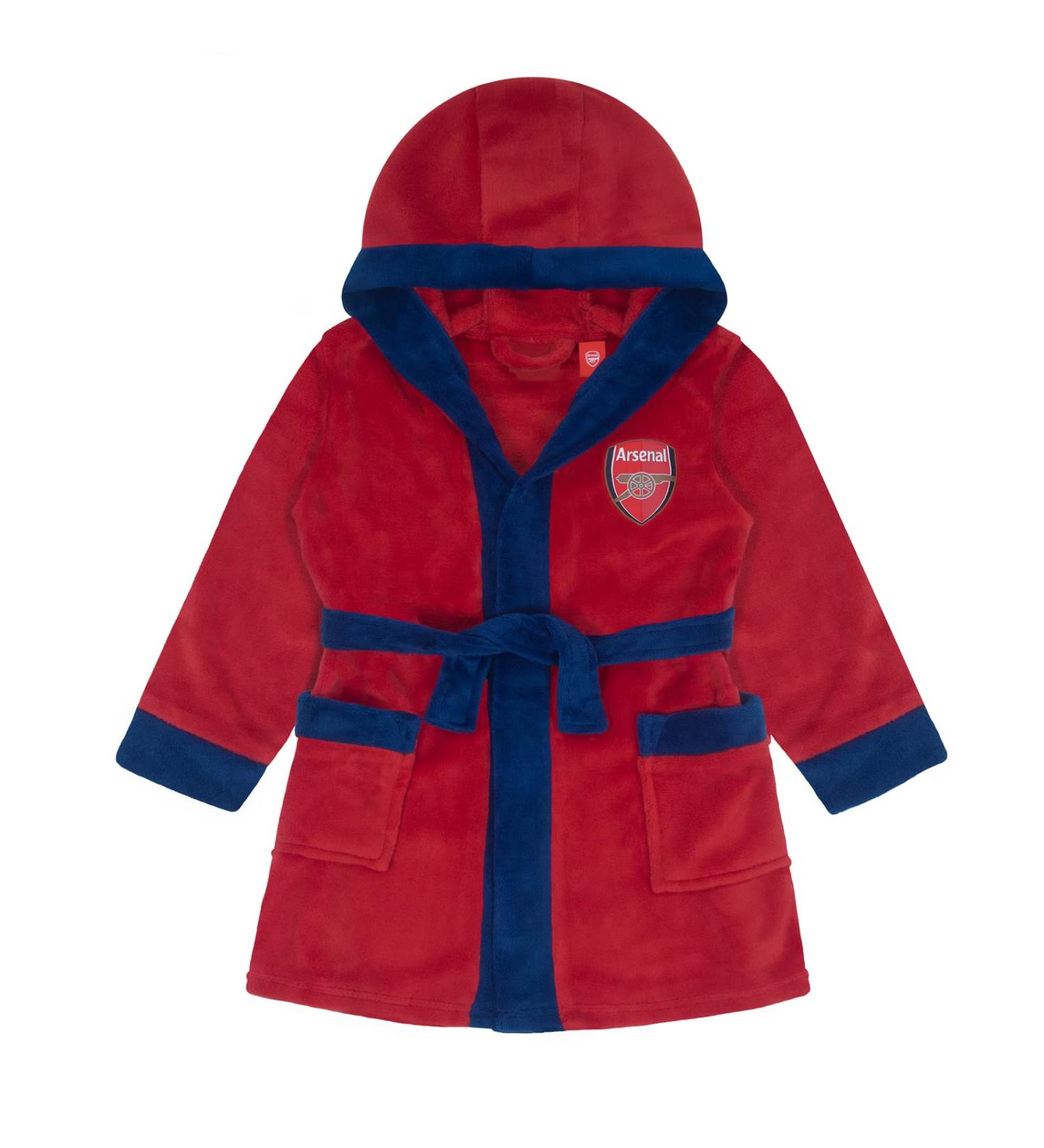 Arsenal FC Baby Fleece Hooded Bathrobe - Official Merchandise for Ages 2-3 Years - Red Gift - Buy Online on GoSupps.com