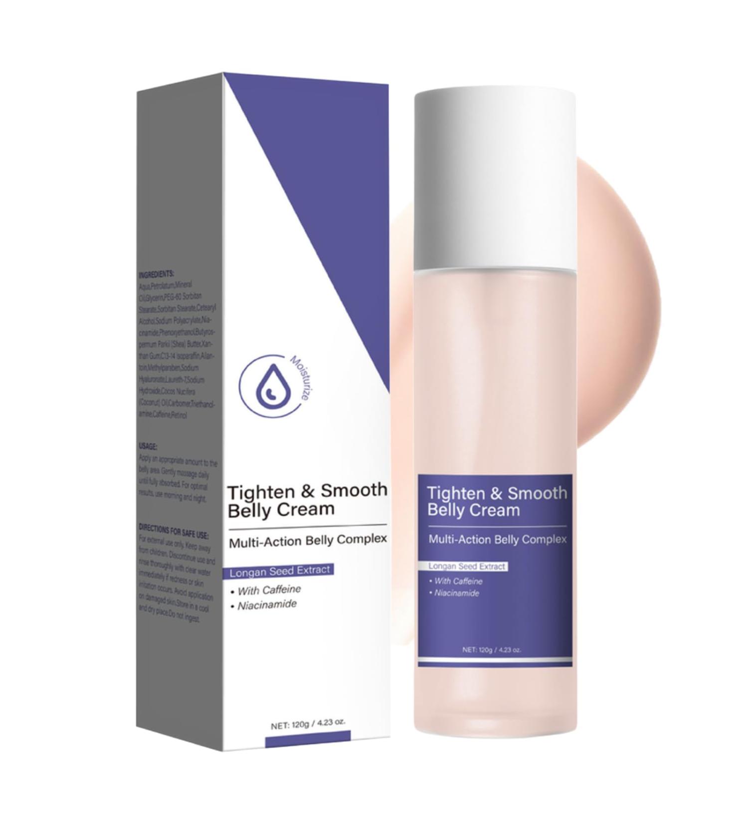 Belly Firming Cream - Body Firming Moisturizer with Tightening Properties for Smoother-Looking Skin, Supports Skin Elasticity & Enhances Texture for Abdomen, Thighs, Arms (1pc, 120g) 1pc 4.23 Ounce (Pack of 1) - Buy Online on GoSupps.com