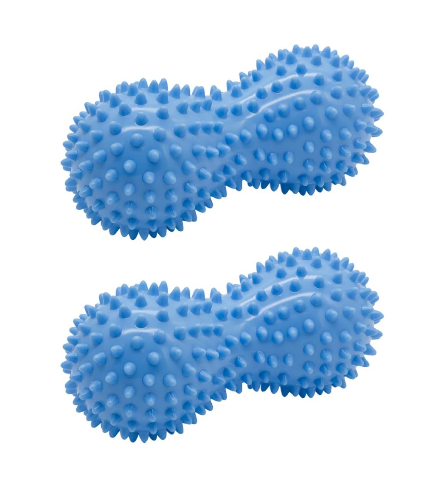 Stinge Peanut Shape Massage Ball - Spiky Hand & Foot Massage Device for Deep Muscle Relaxation - 2 Pieces Blue Roller - Buy Online on GoSupps.com