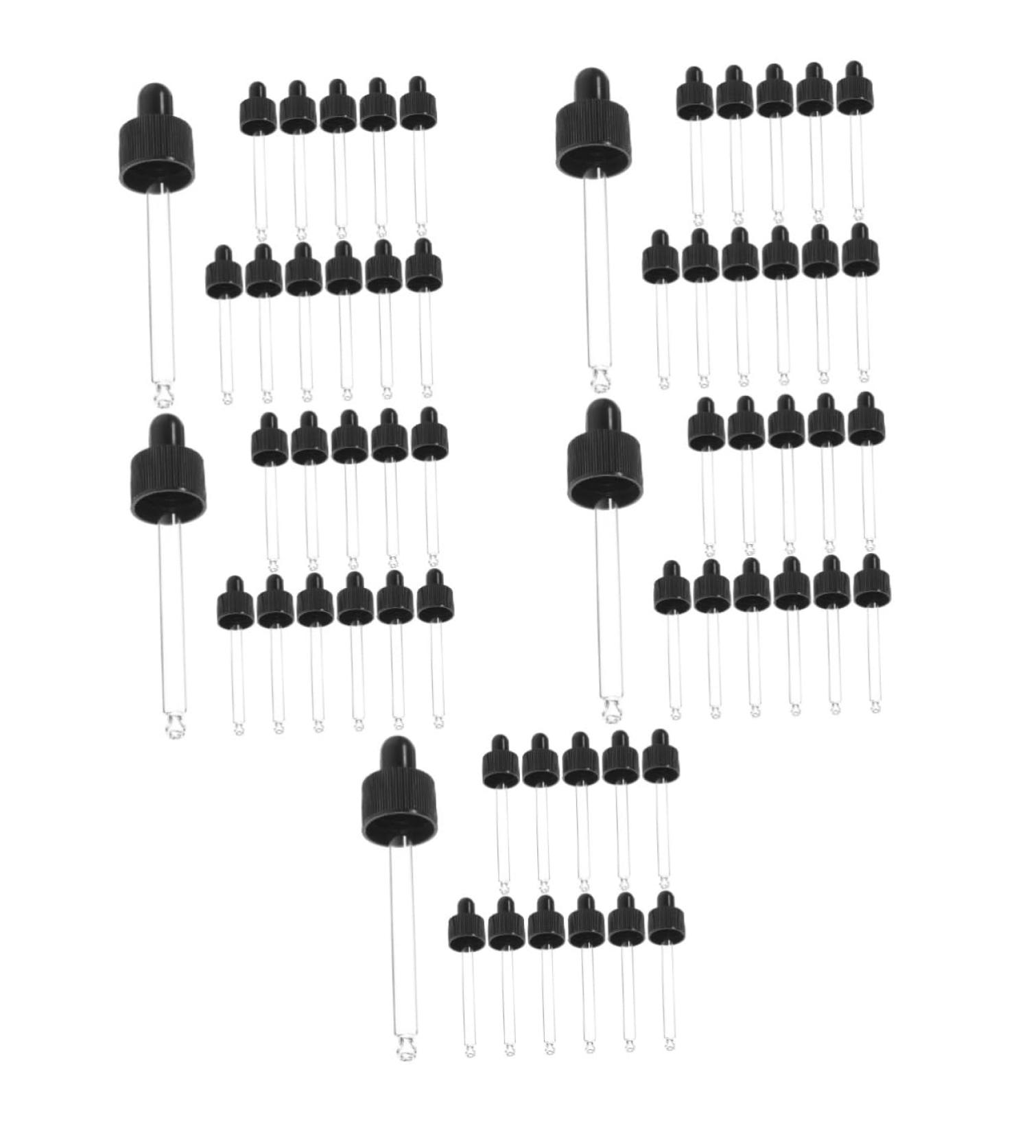 Gleavi 60 pc Glass Dripper Set - Liquid & Oil Pipettes for Essential Oils Medicine & Creamy Skin - Perfect Transfer & Eye Droppers Accessories - Buy Online on GoSupps.com