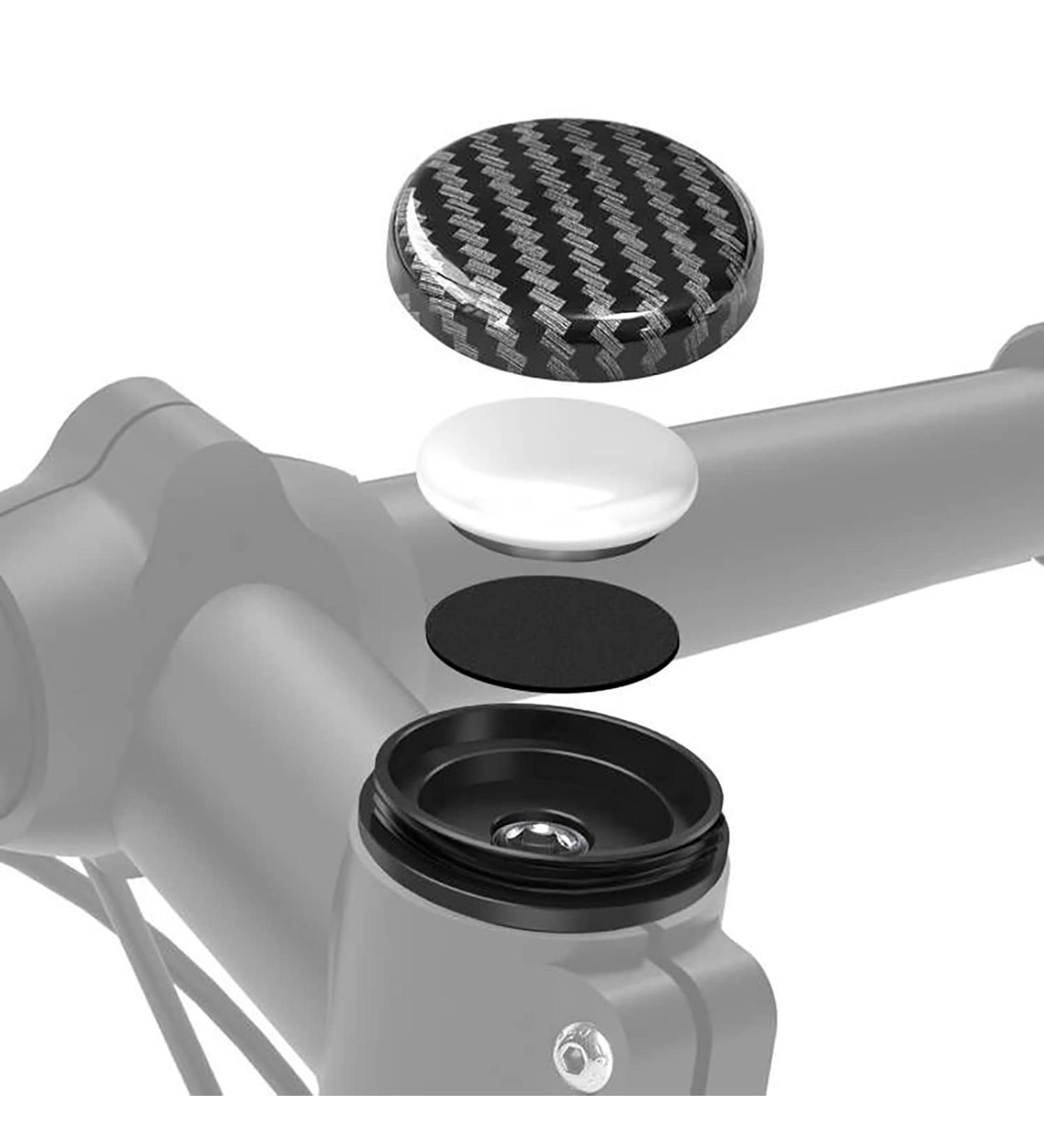 EFEALL Anti-Theft AirTag Bike Mount - Hidden Airtag Holder for Headset Tube 31.8mm - Carbon Pattern, 1 Pack - Buy Online on GoSupps.com
