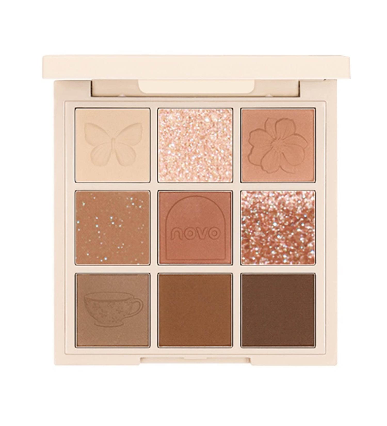 9-Colored Eyeshadow Palette | Best Nude Tones - Matte Shimmer & Glitter - Durable Professional Makeup - Buy Online on GoSupps.com