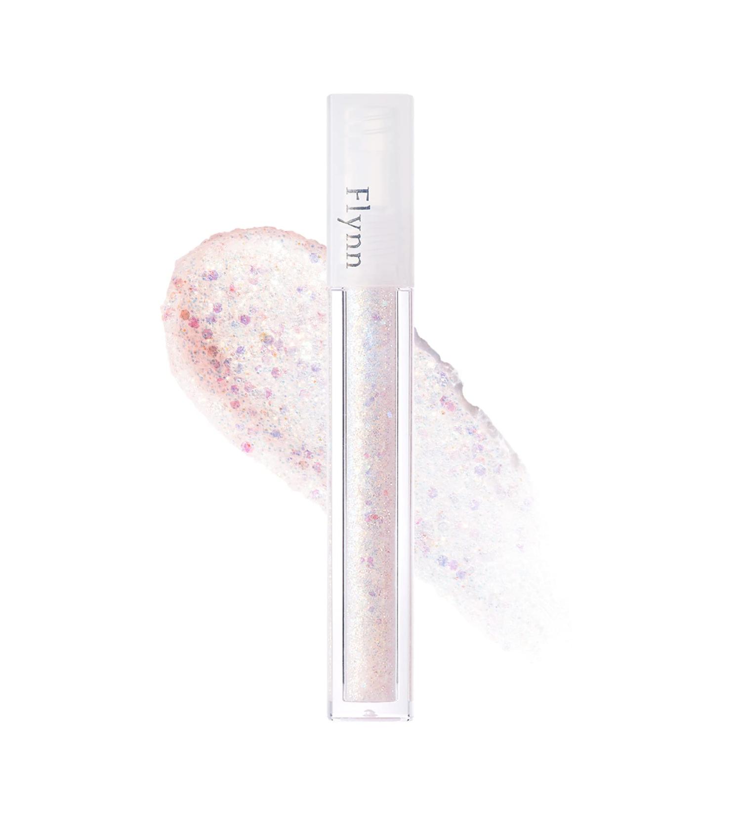 FLYNN Lightcatcher Liquid Glitter Eyeshadow - Long Lasting, Quick Drying, Lightweight Water Texture - K Beauty High-Impact Eye Look in 01 White Light - 0.12oz - Buy Online on GoSupps.com
