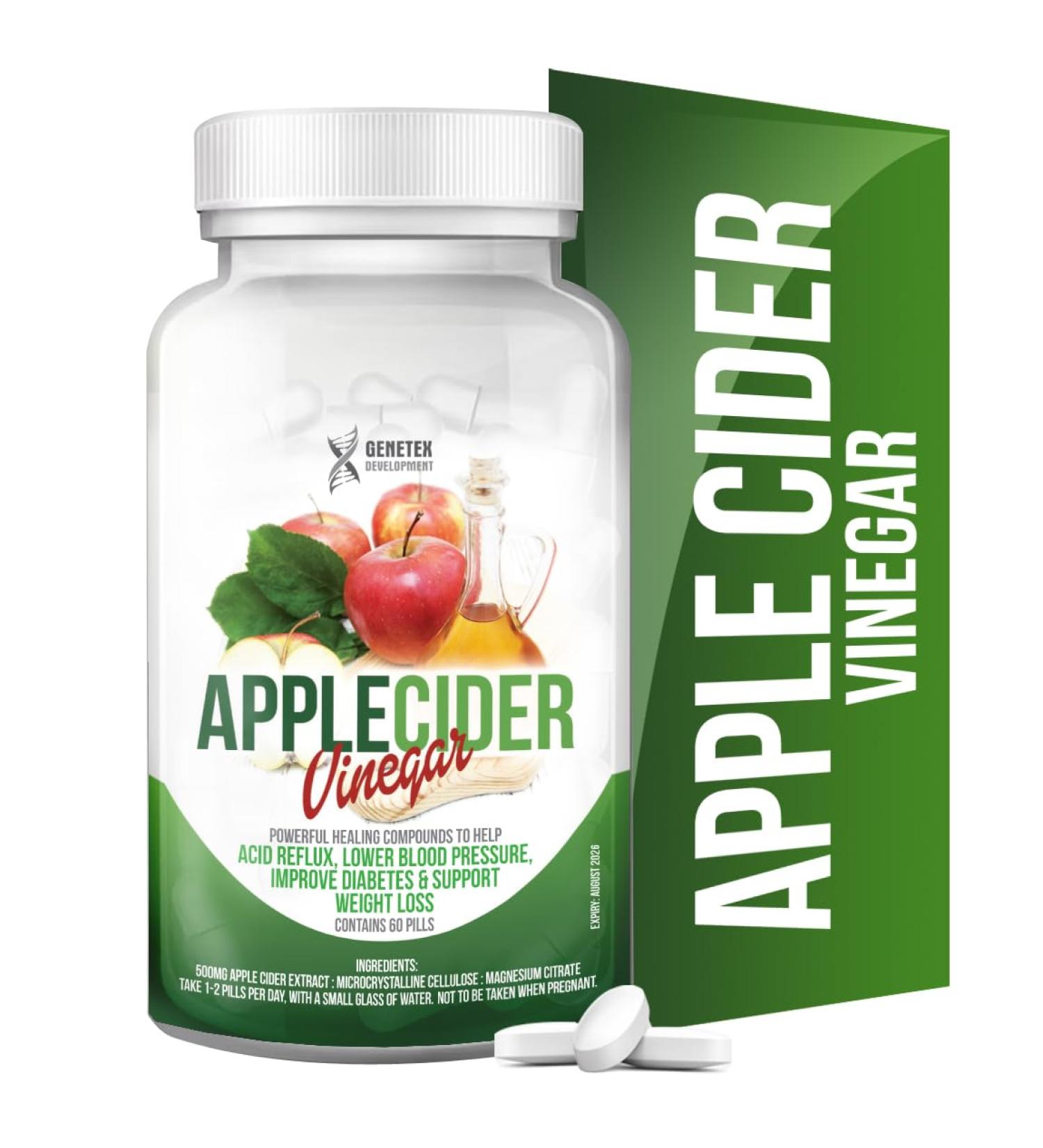 Apple Cider Vinegar Tablets for Weight Loss - Mother ACV Supplement (500mg) - Buy Online on GoSupps.com