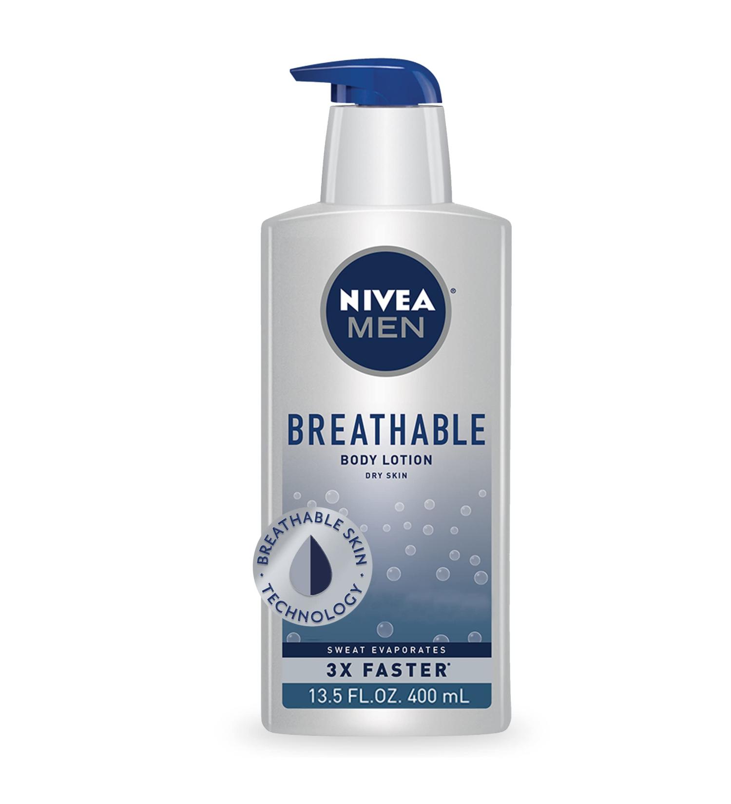 Nivea Men Breathable Body Lotion 13.5 fl oz - Hydrating & Lightweight Moisturizer - Buy Online on GoSupps.com
