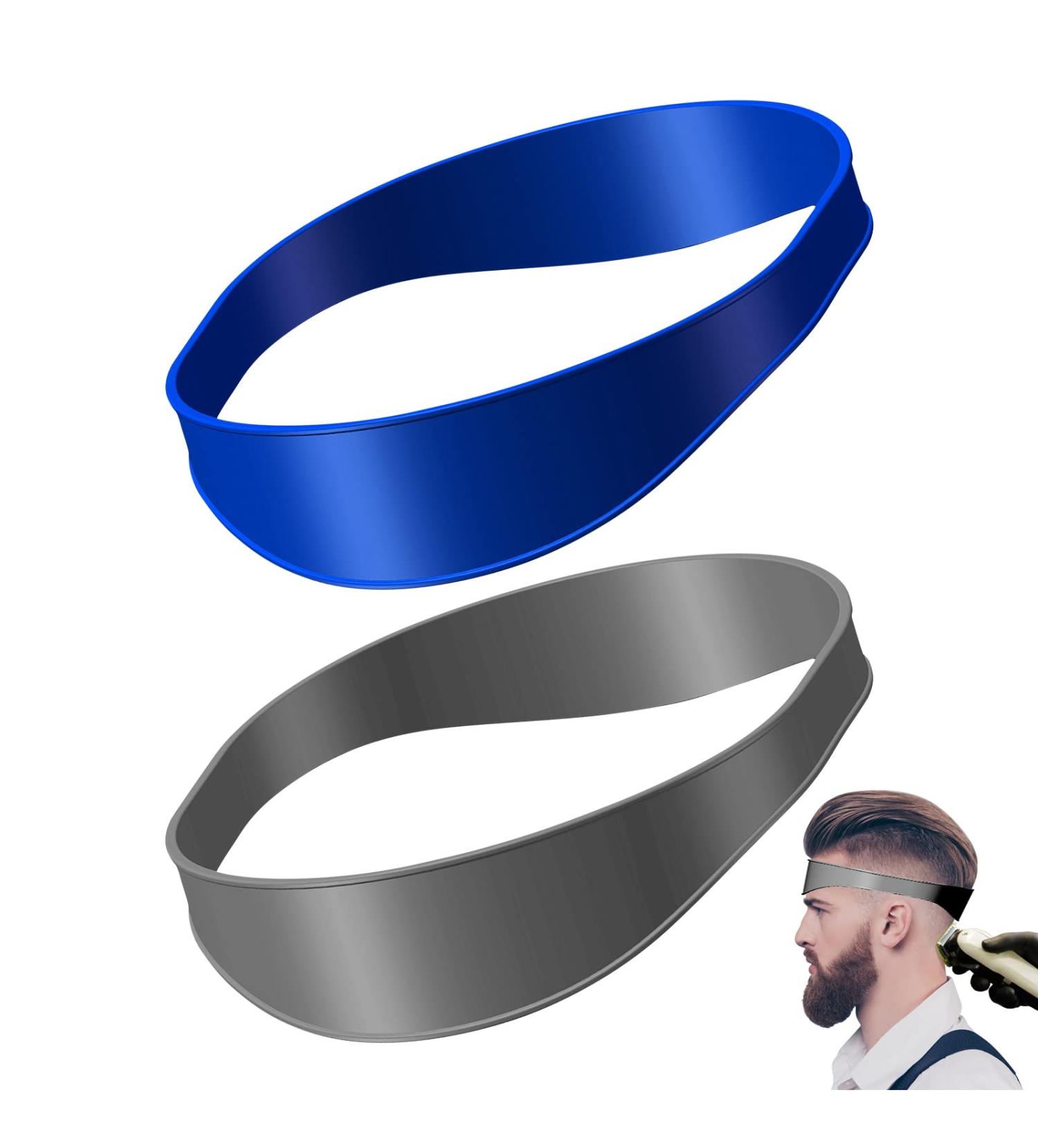 Blue & Gray Silicone Haircut Headband - DIY Haircut Tool for Easy Shaving & Clean Cut - Shop Now! - Buy Online on GoSupps.com