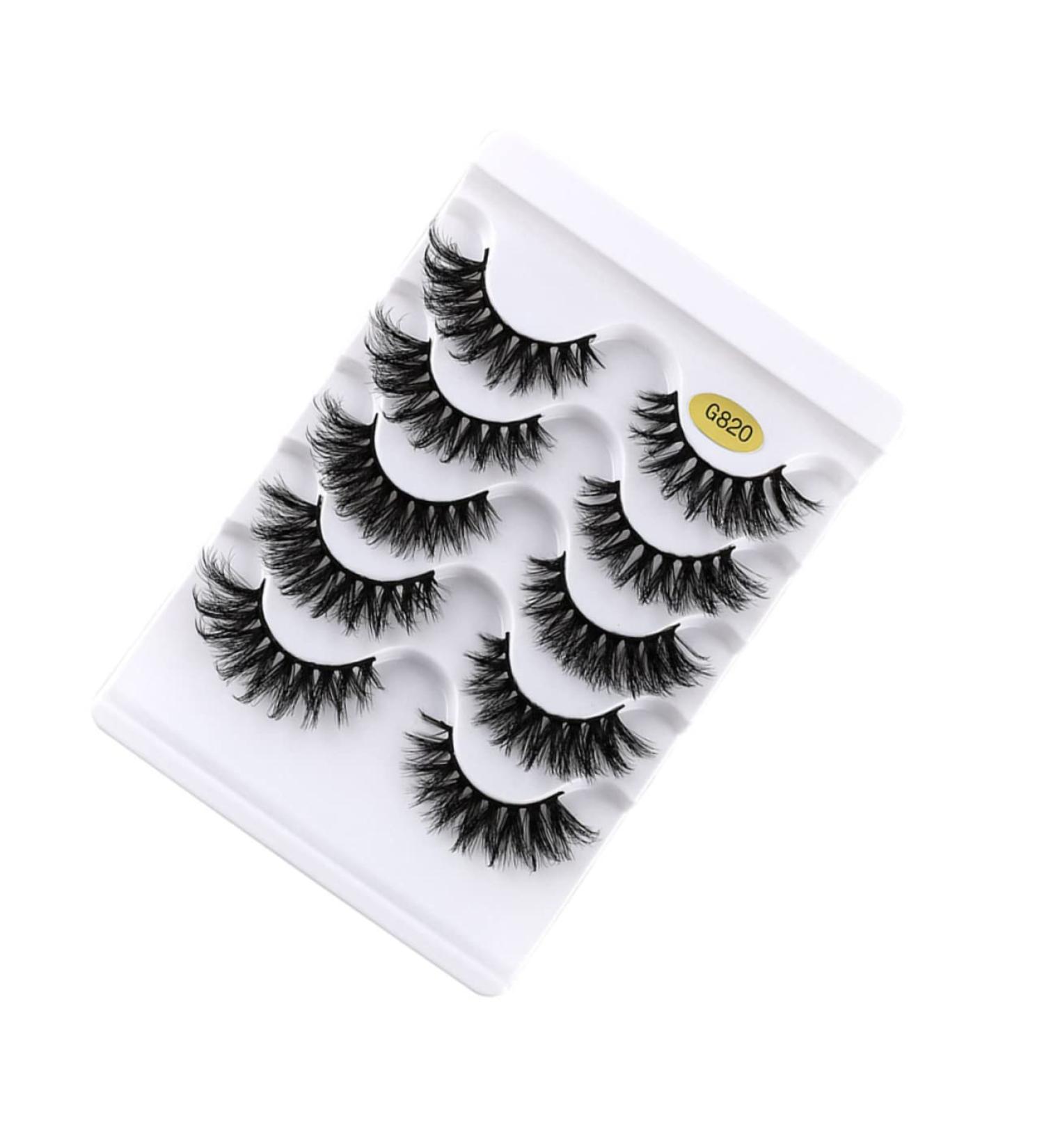 minkissy 5 Pairs Fake Eyelashes Reusable Black Eyelashes Makeup Decor Adhesives False Eyelashes Black Accent Decor Artificial Eyelashes Hand Decor 3d Extend End of Eye Miss Imitation - Buy Online on GoSupps.com