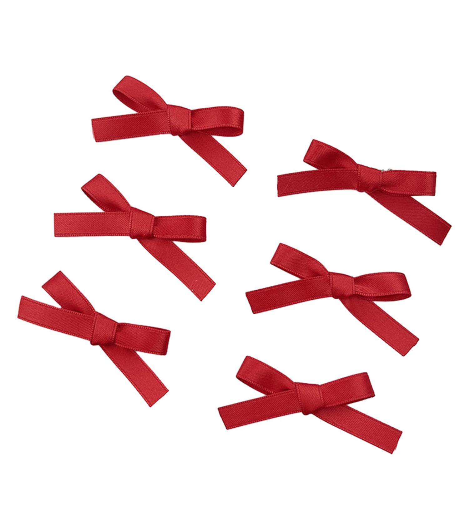 NUEAYMS 6Pieces Mini Bowknot Shape Hairpins Hot Girls Ribbon Bowknot Hair Clip Makeup Hair Clip for Woman Ponytail Hair Clip Red - Buy Online on GoSupps.com