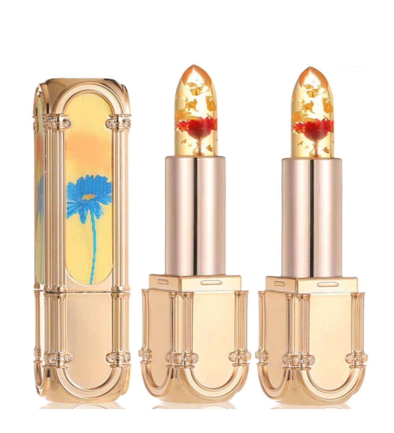 Flower Shape Color Changing Lipstick Crystal Jelly Color Changing Lipstick Temperature Changing Lip Balm Long Lasting Nourishing Moisturizing Balm - Buy Online on GoSupps.com