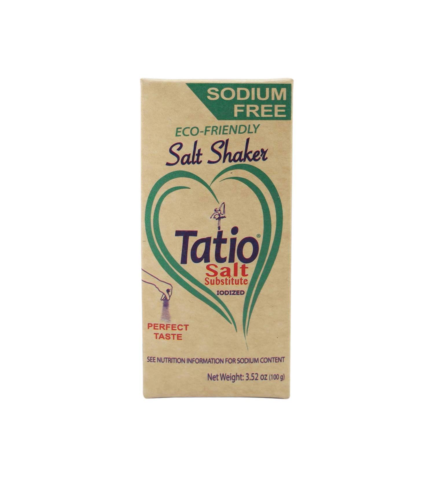 Tatio Salt 100% Natural Sodium Free Salt Substitute with Eco-Friendly Shaker - 3.52 OZ (100g) - Buy Online on GoSupps.com
