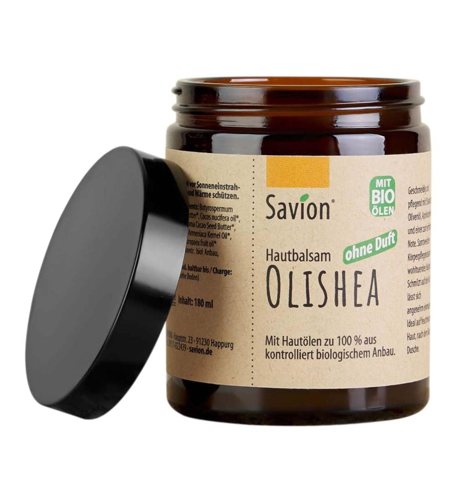 Savion Savion Olishea Skin Balm 180 ml | Natural Fragrance-Free Care | Shea Butter Olive Oil Apricot Kernel Oil | For Sensitive Skin | Organic and Vegan
