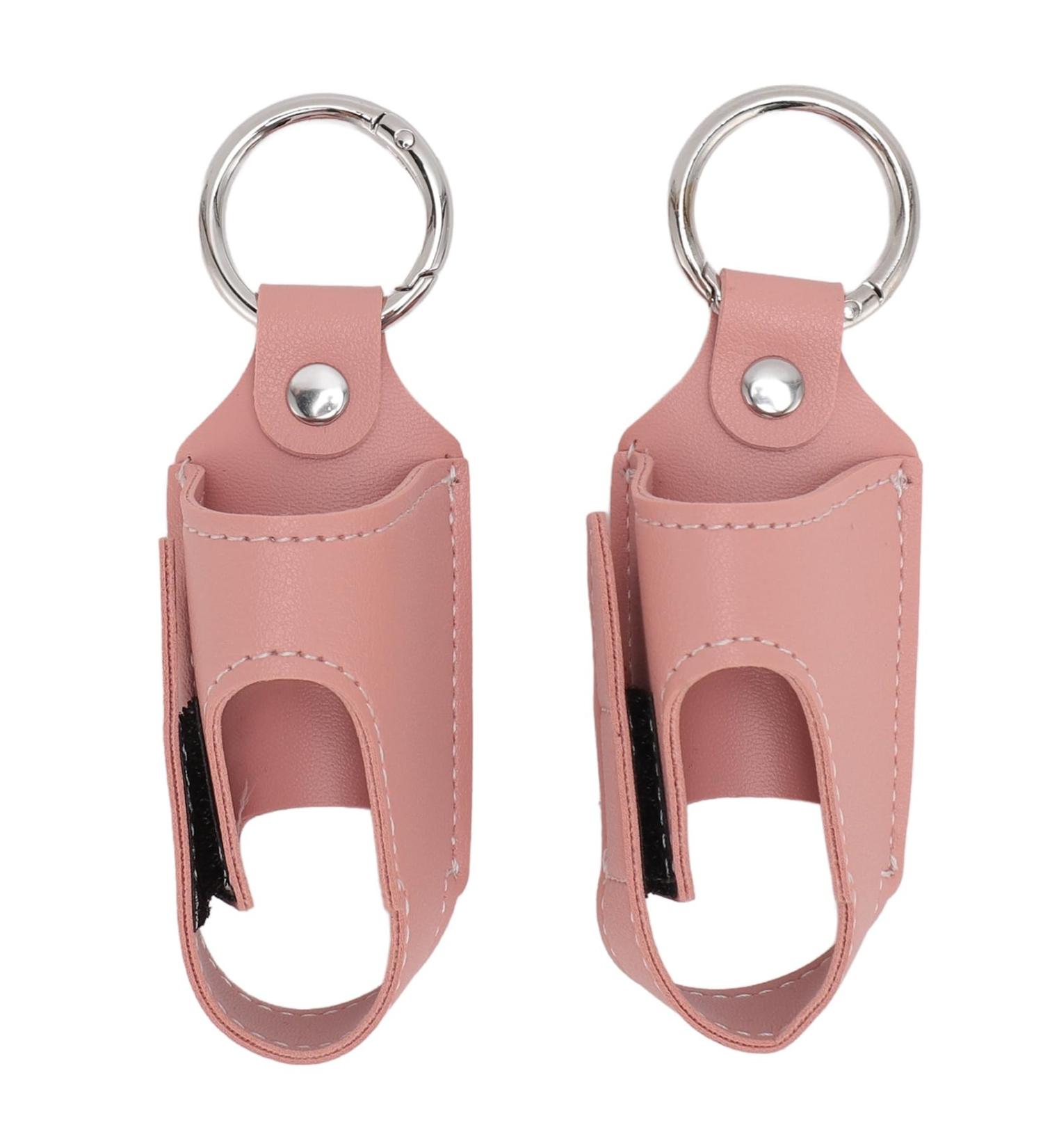 2pcs PU Leather Holder Stylish and Durable Inhaler Case Travel Storage Accessory for Bottles (Pink) - Buy Online on GoSupps.com