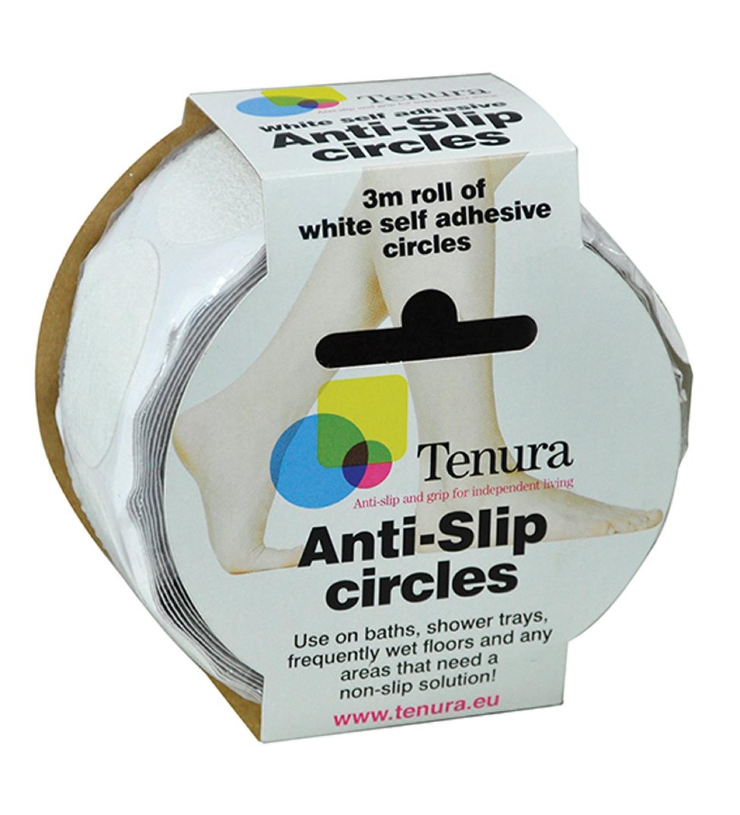 Tenura Peel Off Anti Slip Clear Discs for Baths Shower Floors 97mm Pack of 72 - Buy Online on GoSupps.com