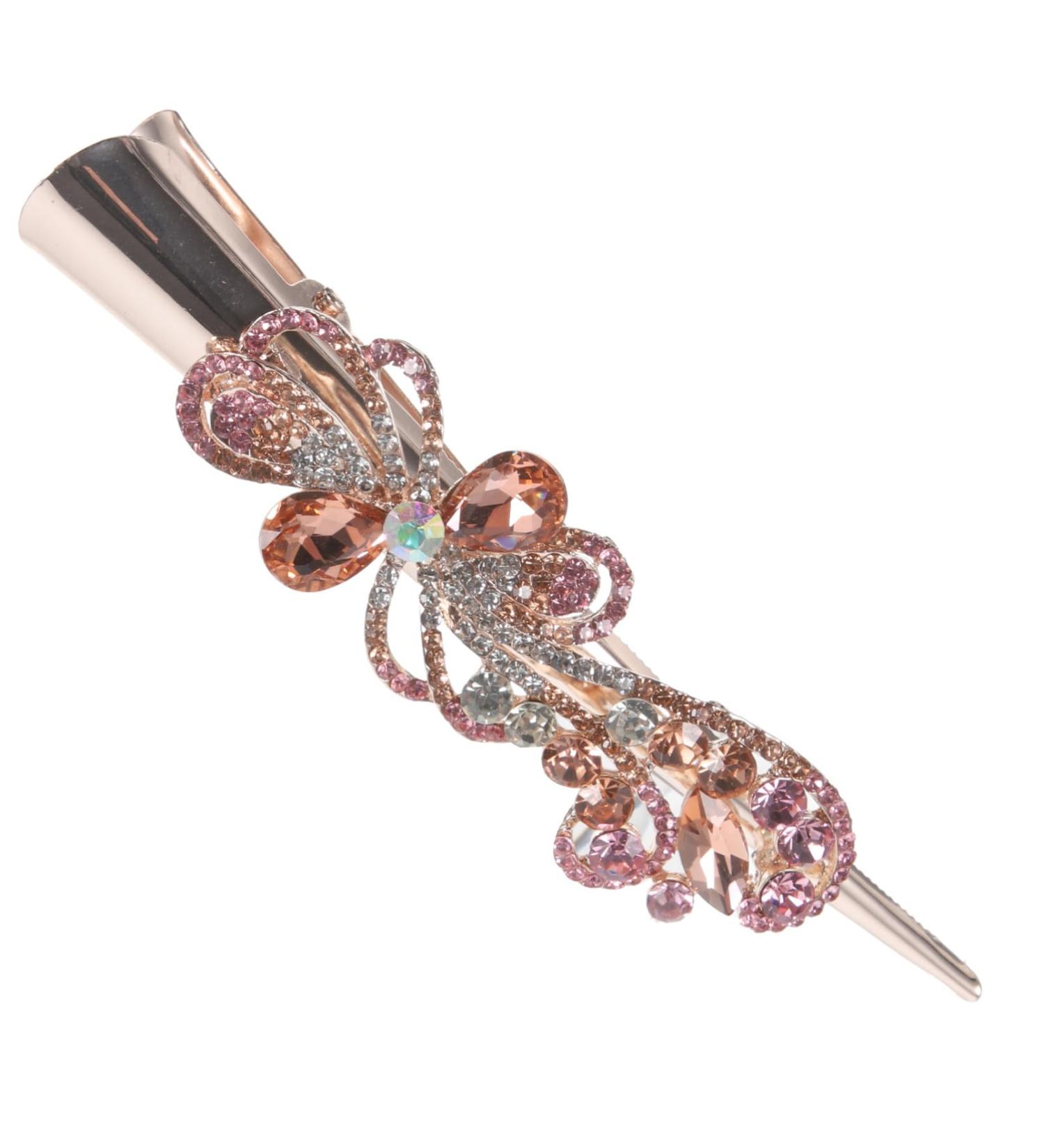 Abaodam rhinestone hair clip bride hair clip bow hair clips bridal hair clip crystal hair clips crocodile clips woman headdress no crease hair clip hair clamp rhinestones large spring clip - Buy Online on GoSupps.com