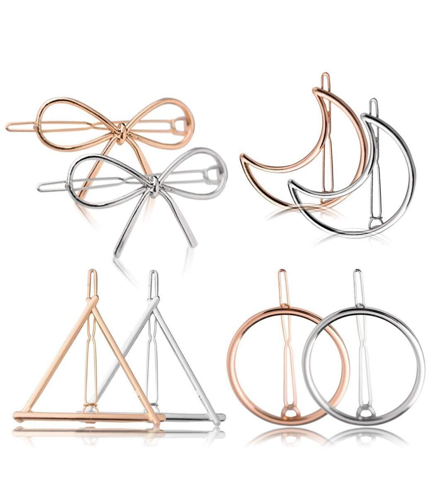 Fascigirl 8 Pcs Hair Clip Set for Women - Moon Triangle Circle Butterfly Barrettes and Pins for Girls - Stylish Hair Accessories - Buy Online on GoSupps.com