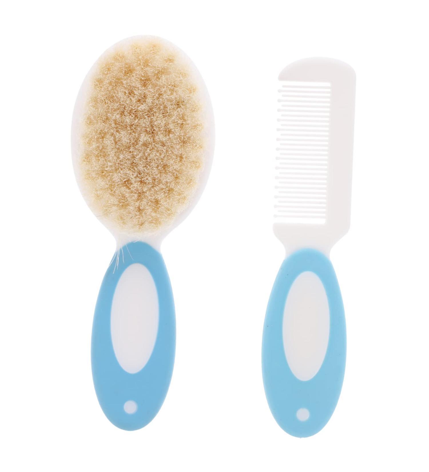 iBasenice 4 Pcs Baby Brush Set & Scalp Scrubber - Toddler & Infant Hair Care Kit | Silicone Hair Shampoo Brush & Comb for Children - Blue x2pcs 14x5cm - Buy Online on GoSupps.com