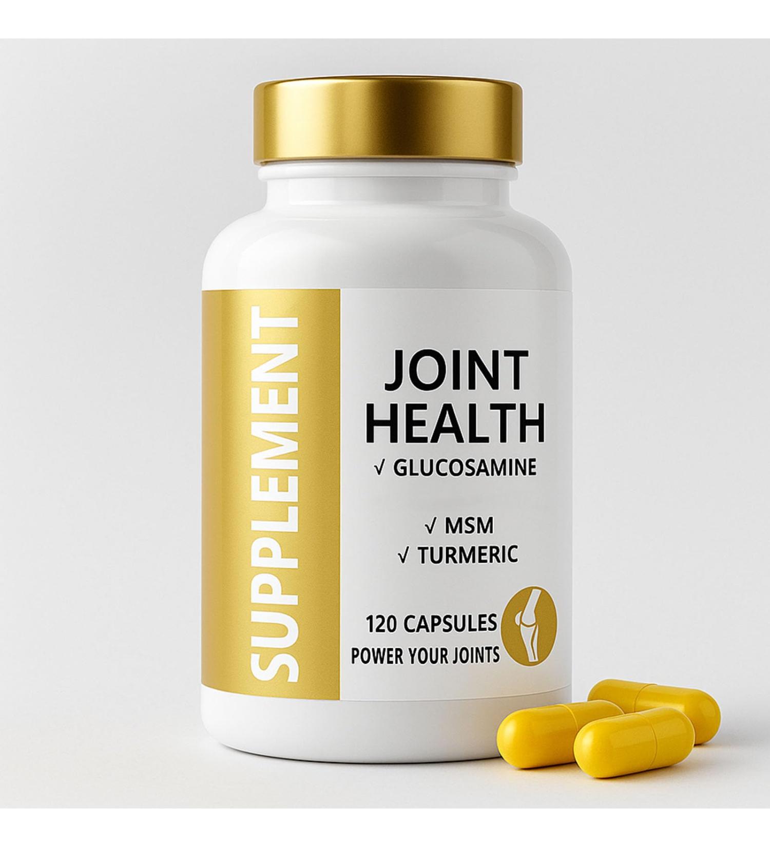 ANEFOSE Joint Health Supplement with Glucosamine MSM Turmeric & Boswellia Relief Support for Back Knees Hands | Women & Men - 120 Capsules - Buy Online on GoSupps.com