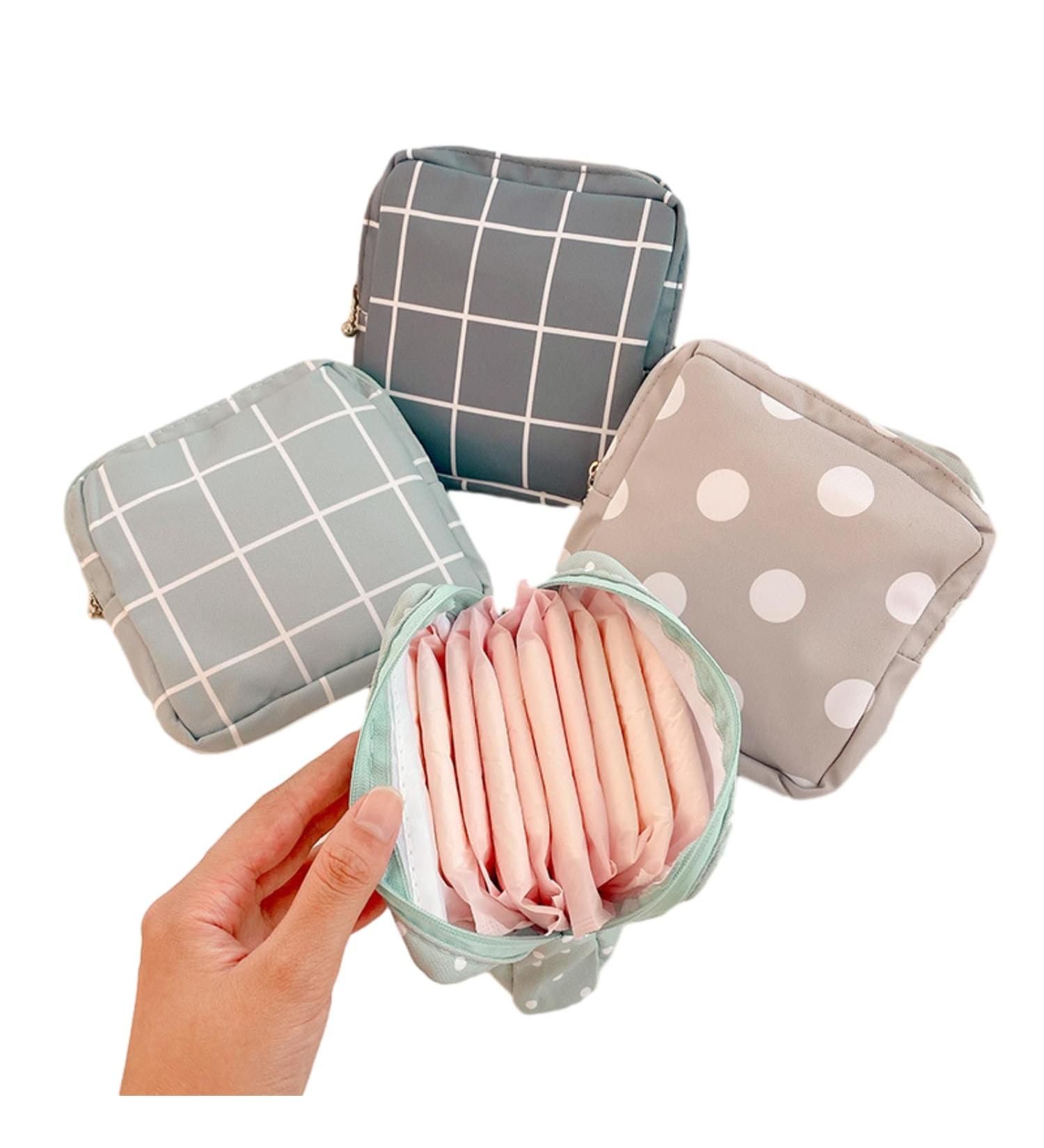 Mobeon Portable Womenizer Organizer - Large Capacity Tampon Bag (5.9x5.9in) - Cute Storage Pocket for Travel - Buy Internationally - Buy Online on GoSupps.com