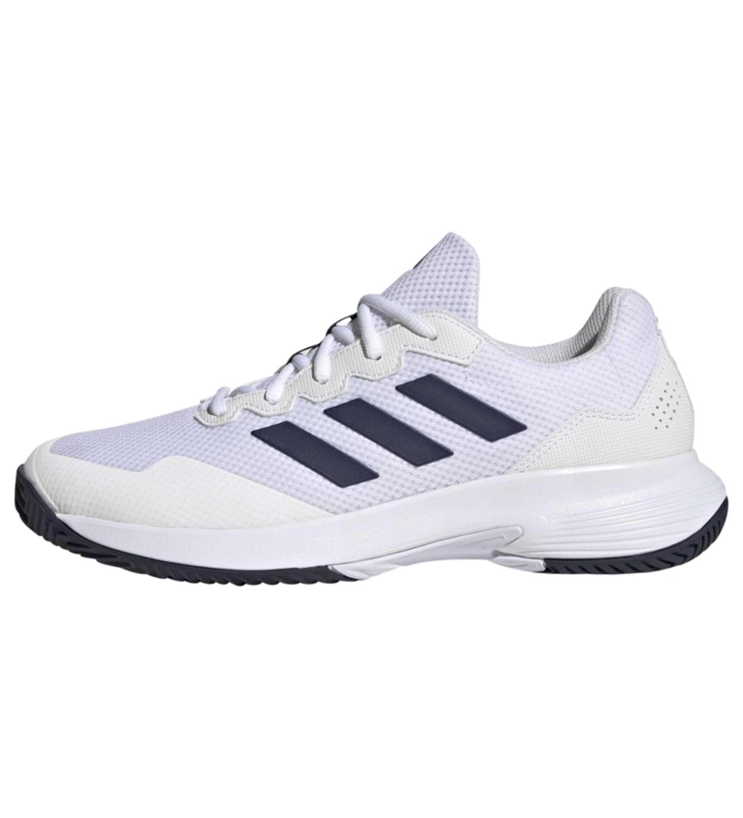 Adidas Men's Gamecourt 2 M Shoes - Low Top (Non-Football) | Size 36 2/3 EU | Ftwr White & Team Navy Blue - Best for International Shipping - Buy Online on GoSupps.com