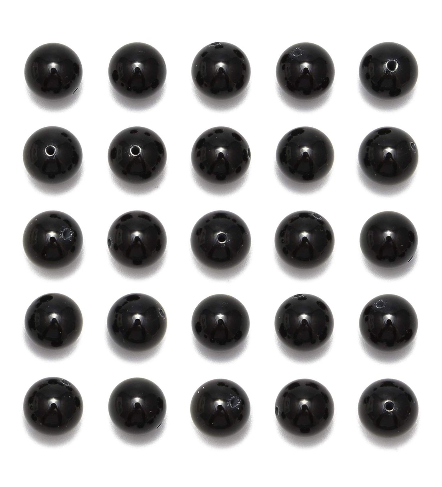 NCB 4mm Black Onyx Agate 200pc Loose Beads for Jewelry Making | Natural Semi Precious Gemstones Spacer Beads for Necklaces & Bracelets - Buy Online on GoSupps.com