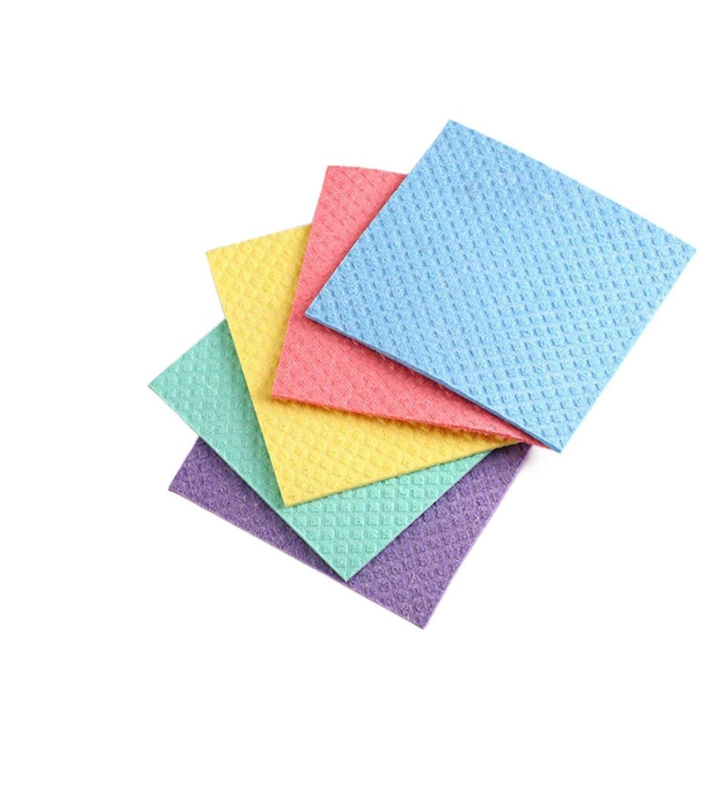 Cellulose Sponge Kitchen Absorbent Dish-Washing Sponge scouring pad Kitchen Cleaning Supplies rag Dish Towel Environmentally Friendly and Reusable Purple - Buy Online on GoSupps.com