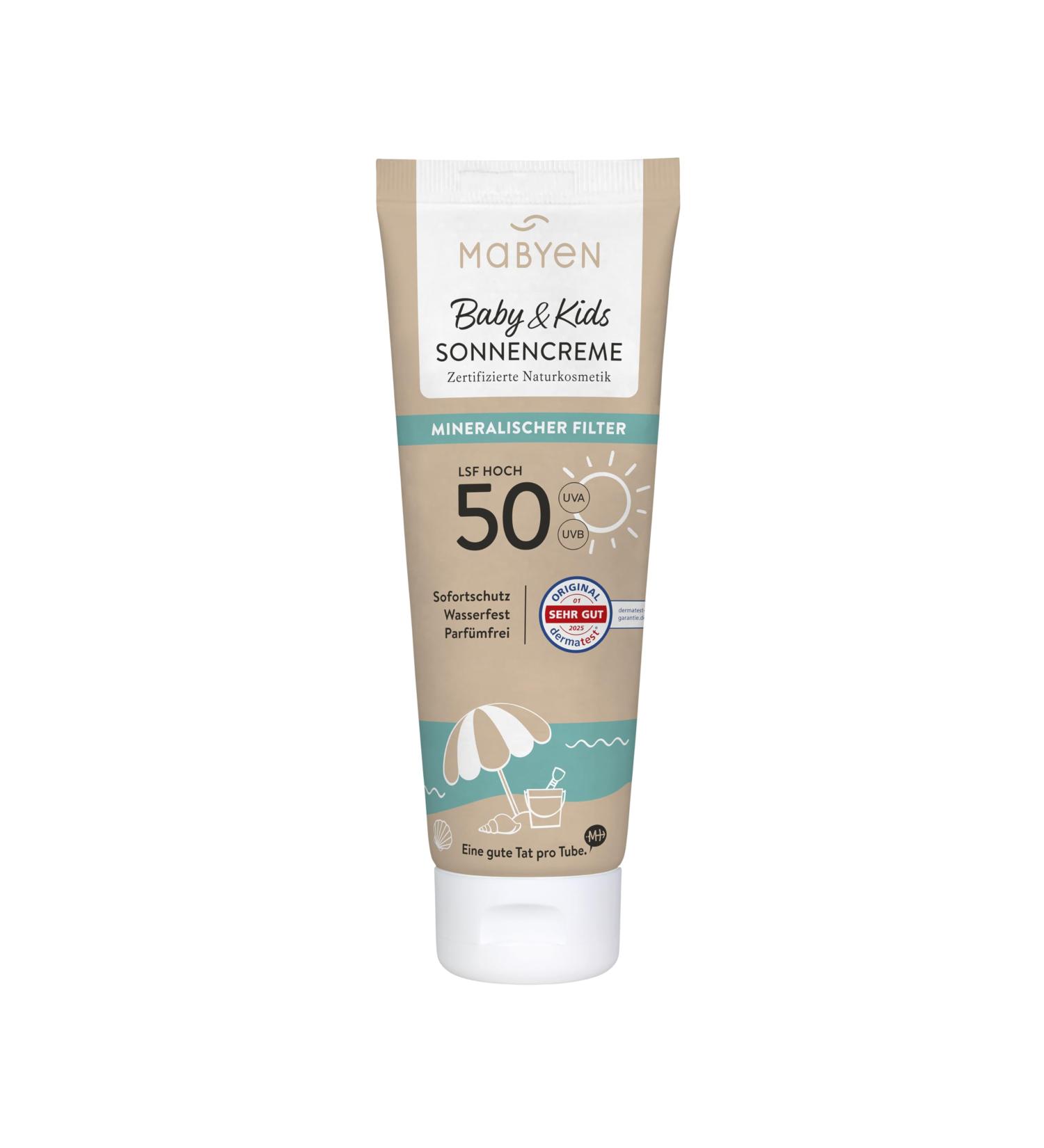 MABYEN Cr me Solaire B b & Enfants SPF 50 Protection 100% min rale sans parfum r sistante l eau Id ale pour les peaux sensibles - Buy Online on GoSupps.com