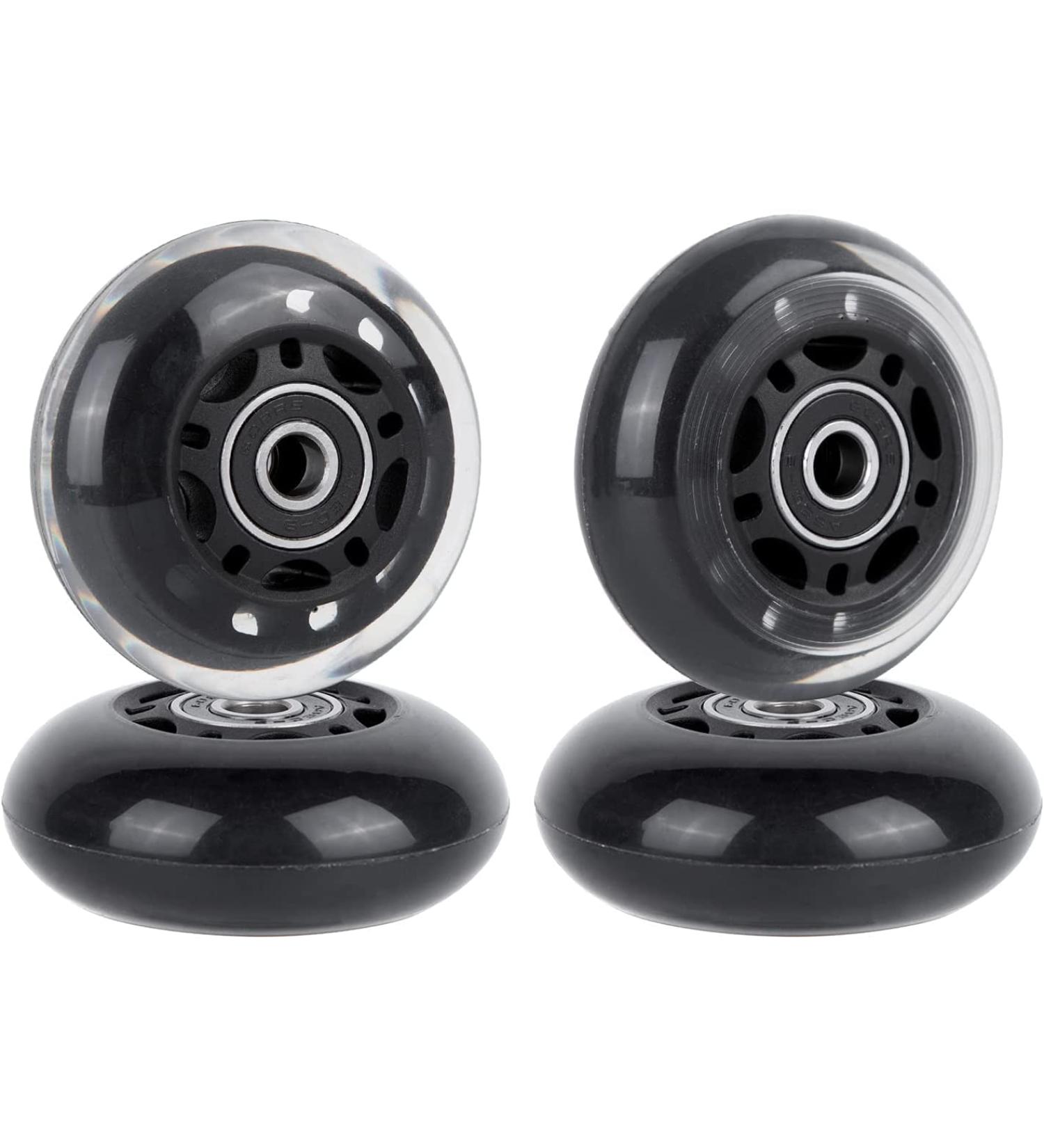 AOWESM 64mm Inline Skate Wheels w/ABEC-9 Bearings - 4 Pack Black | Roller Skates, Pelican Storm Case, Roller Board Bag, Luggage Suitcase, Water Rower Seat, Lathe Rest - Buy Online on GoSupps.com