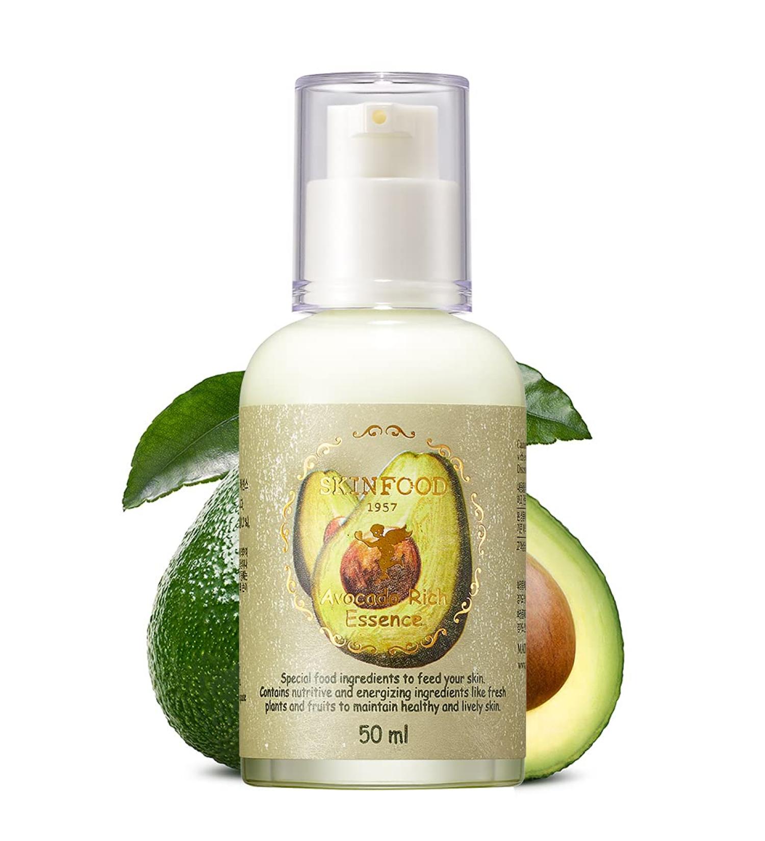 SKINFOOD Premium Avocado Rich Essence 1.69 fl. oz. - Nourishing Facial Essence with 25% Avocado Extract and Oil - Buy Online on GoSupps.com