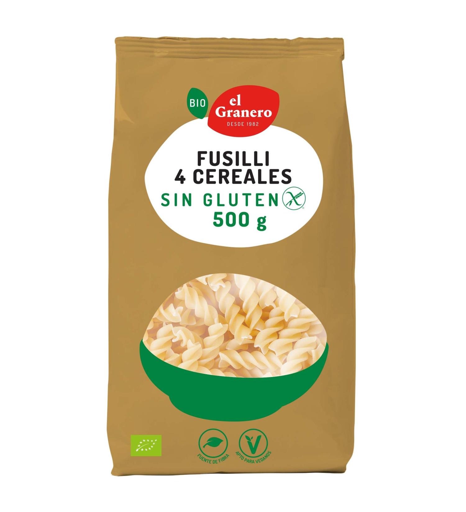 GRANERO Fusilli 4 Cereal S/Glue 500 g Bio
