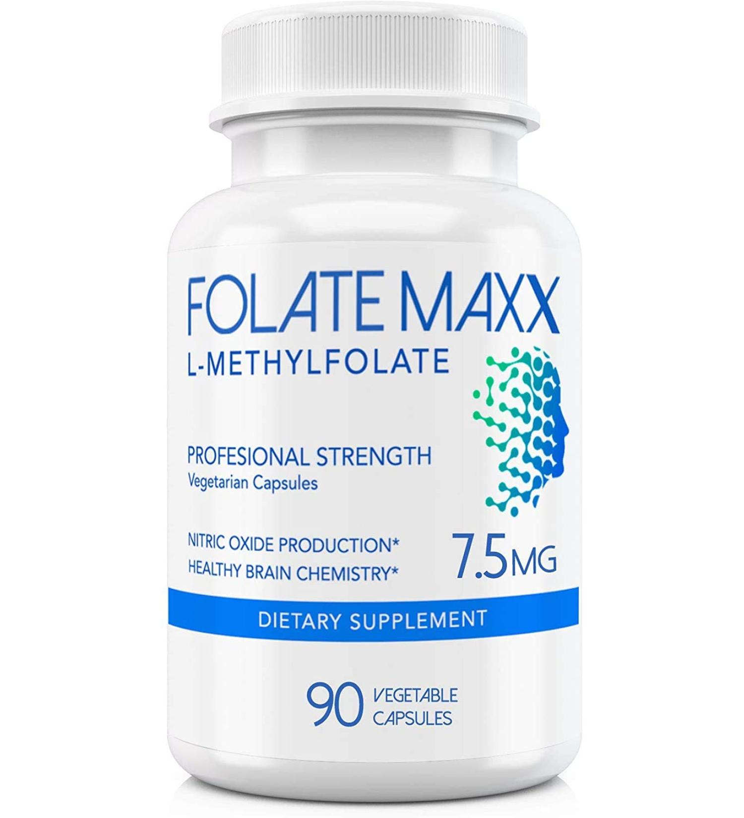 FolateMaxx 7.5mg L-Methylfolate Professional Grade | 90 Capsules (Pack of 1) - Buy Online on GoSupps.com