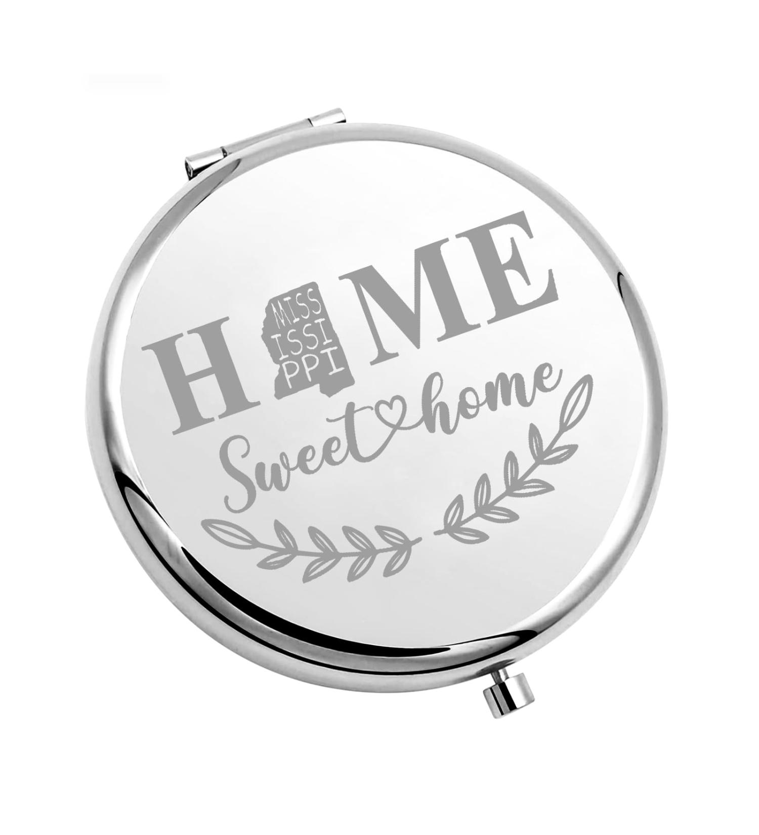 Mississippl Makeup Mirror Home Sweet Home Mississippl State Compact Mirror (Mississippl M) - Buy Online on GoSupps.com