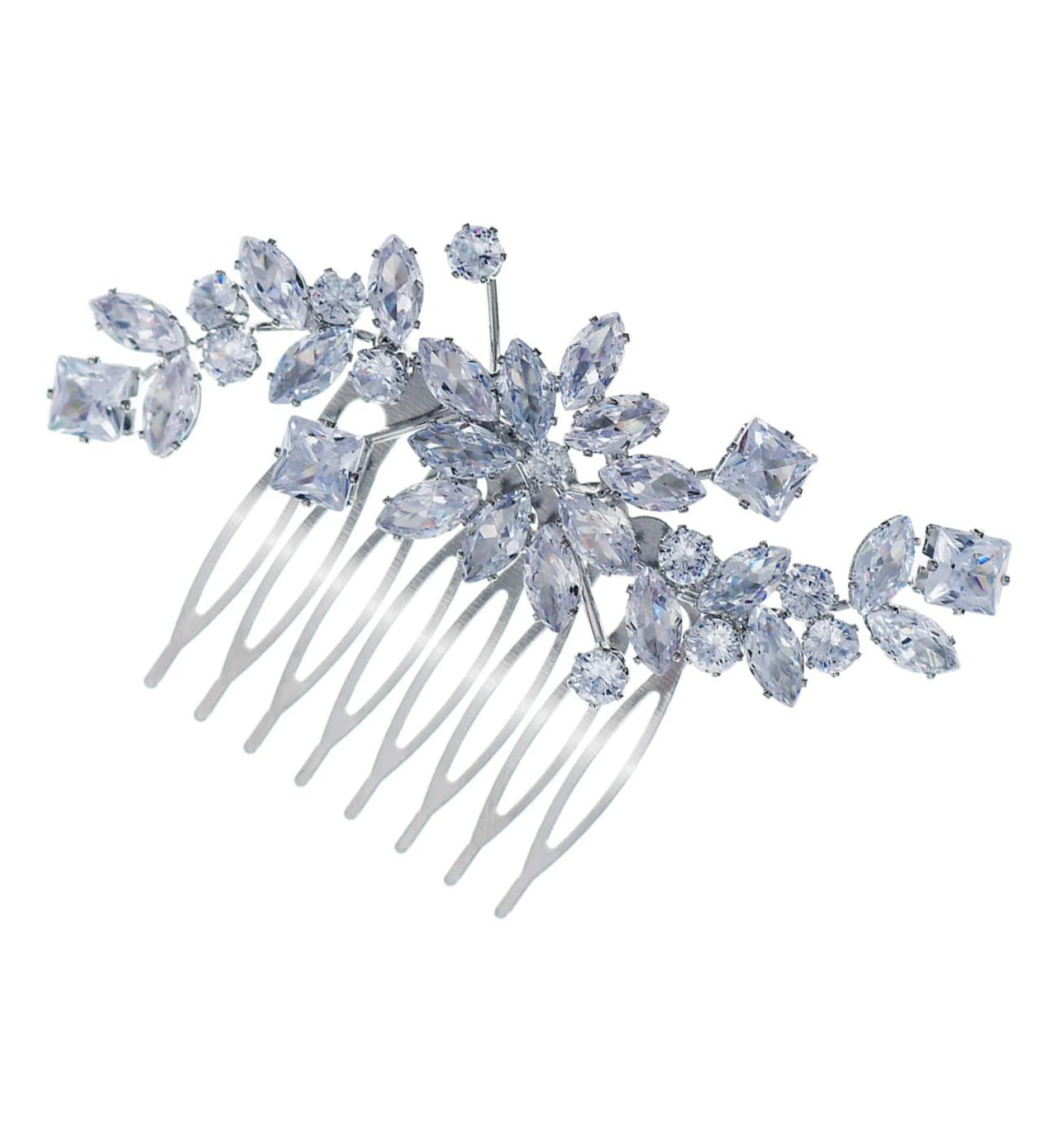 Ipetboom Hair Comb Bride Rhinestone Barrette Accessory Bridal Head Wedding - Buy Online on GoSupps.com