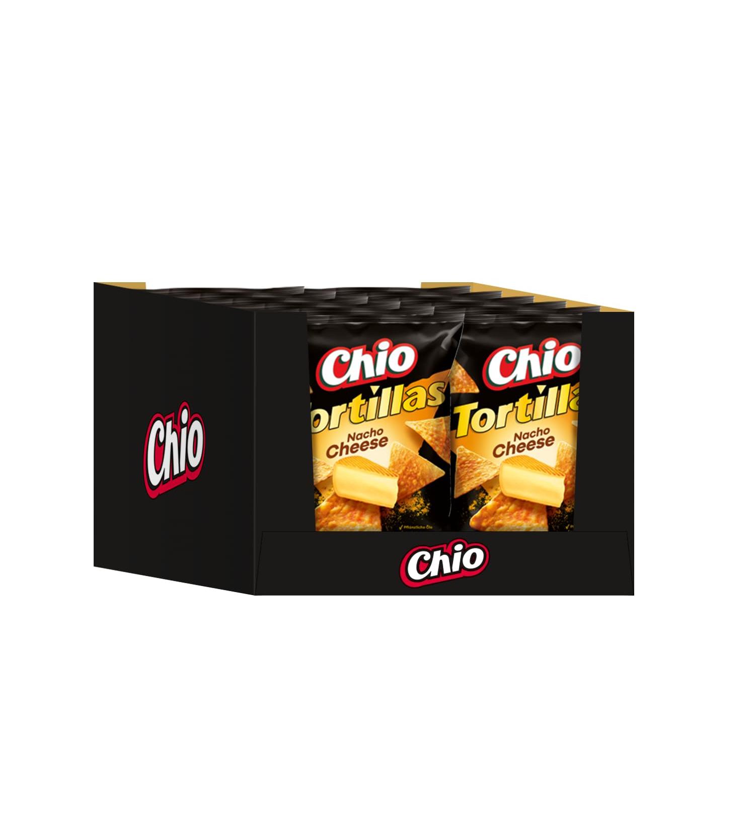 Chio Tortillas Nacho Cheese 110g pack of 12 (12 x 110 g)