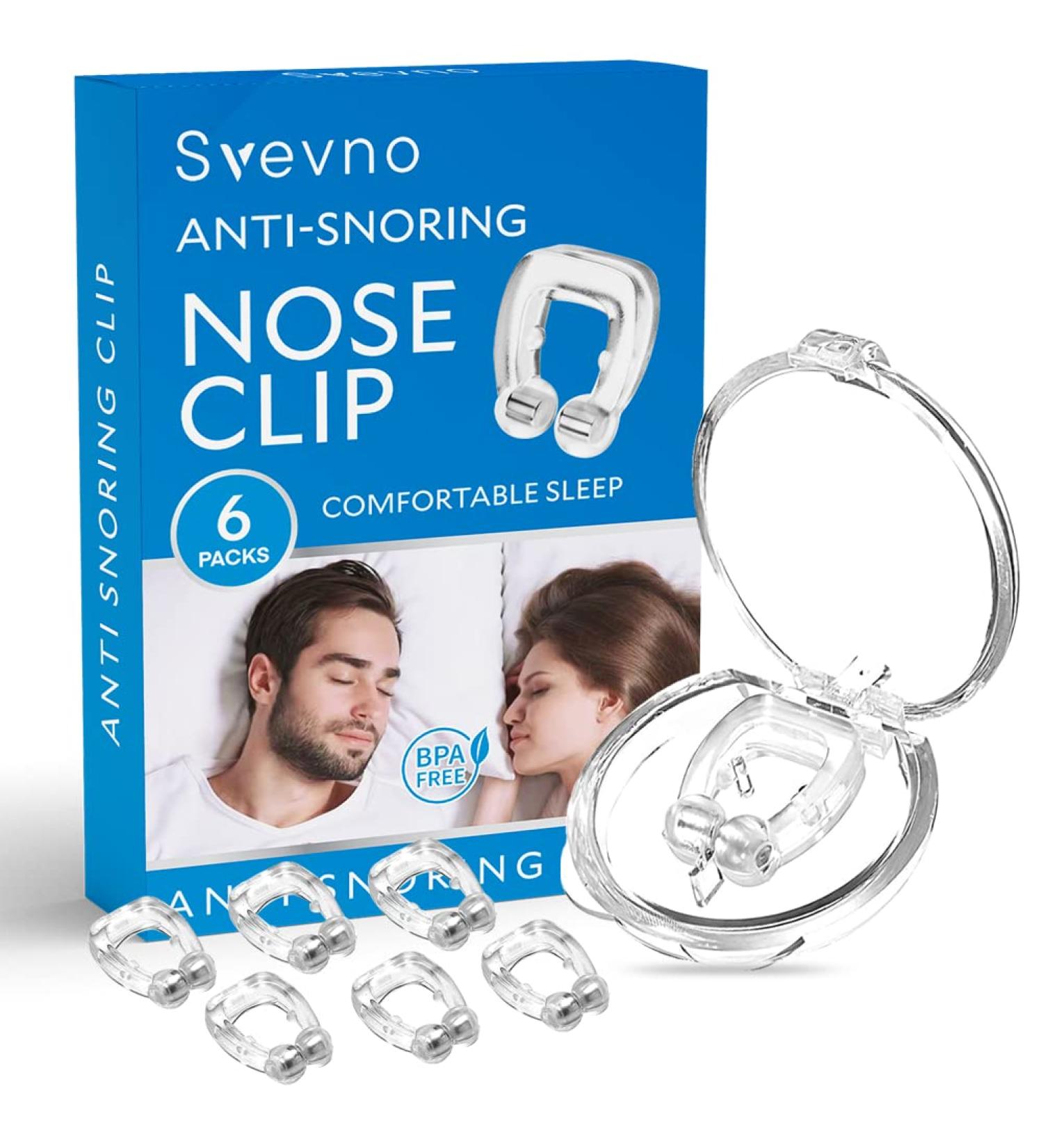 Silicone Magnetic Anti Snoring Nose Clips - 6 PCS Set for Effective Snoring Relief - Buy Online on GoSupps.com