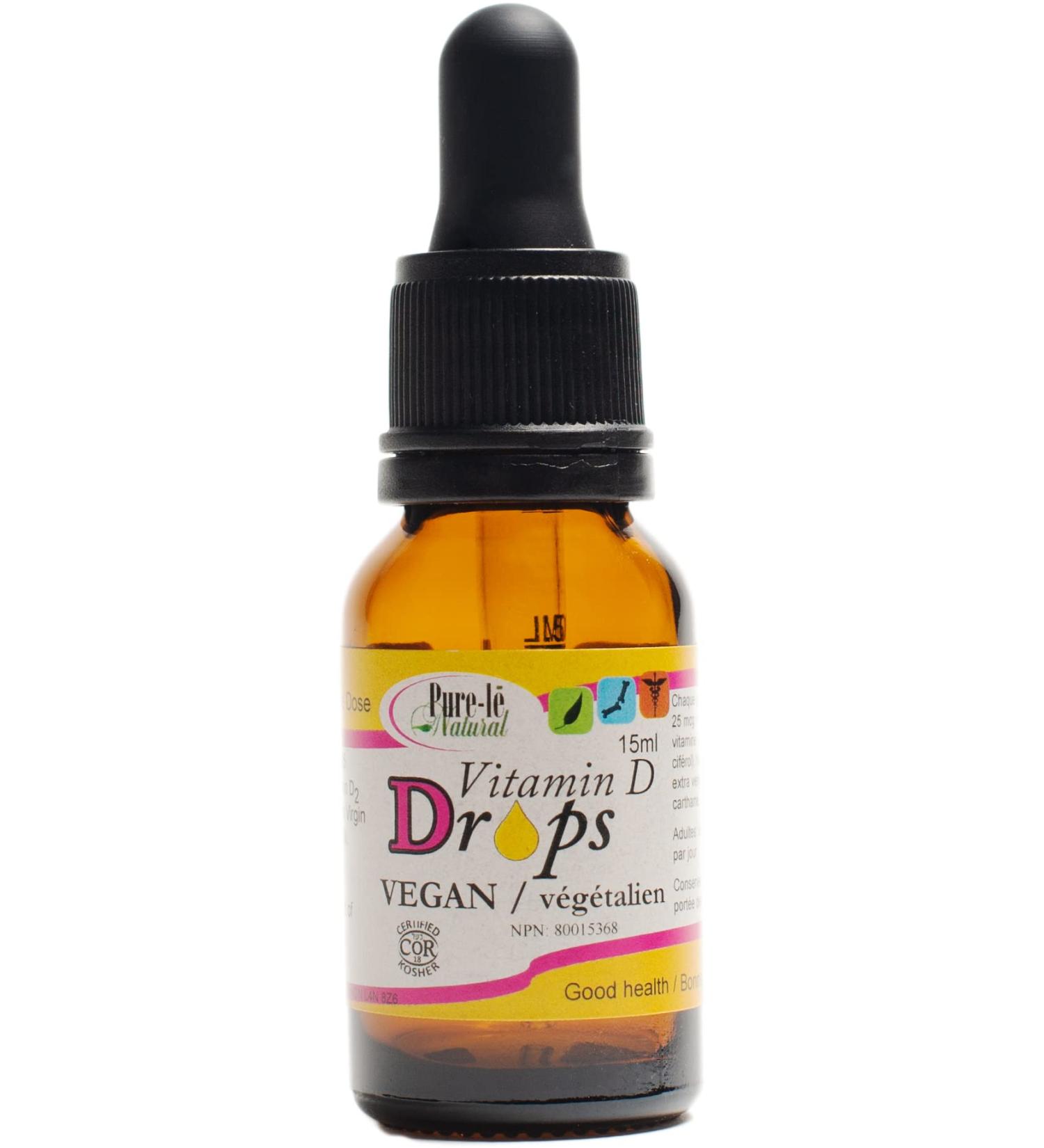 Vegan Vitamin D drops for teens adults and seniors - Non-GMO Gluten-free all Natural - 1000 IU 1 drop 100% Daily Value - Safe & Easy Concentration for Teens Adults as well as Seniors - 15 mL over 365 Doses! - Easy-to-Use neck dropper - No artificial Flavo - Buy Online on GoSupps.com