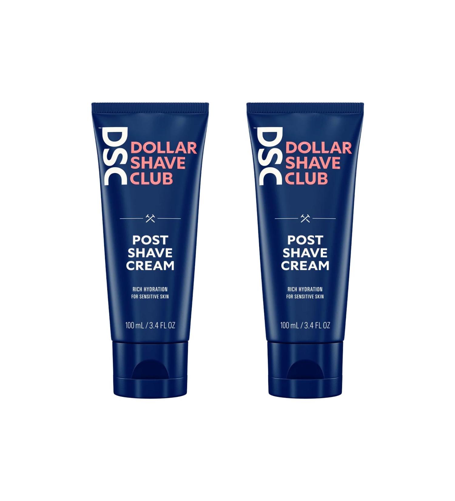 Dollar Shave Club Post Shave Cream 2 ct | Soothing Aftershave Balm for Men - Hydrating Fast-Absorbing Non-Greasy Formula for Sensitive Skin - Buy Online on GoSupps.com