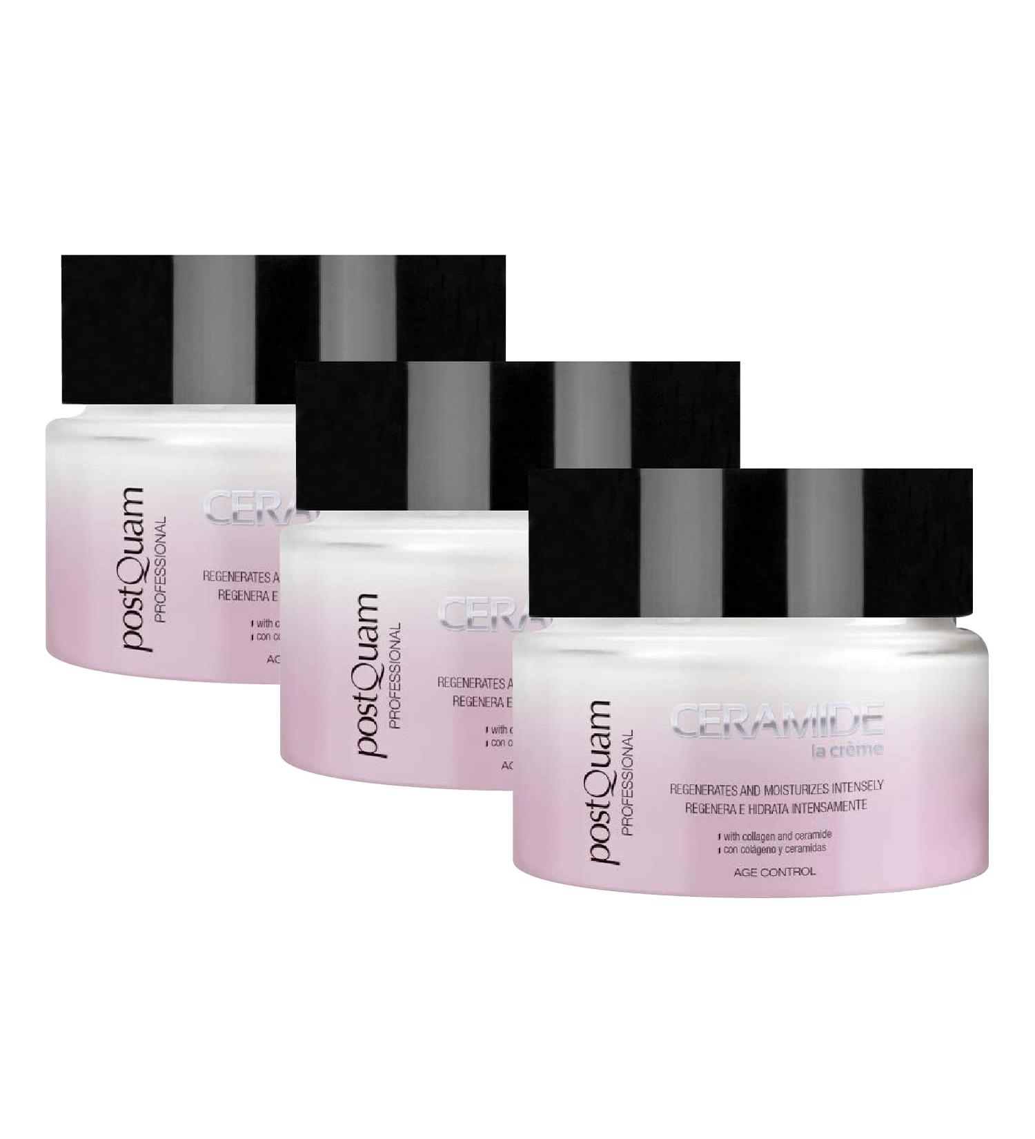 POSTQUAM (3 Pack) Professional Ceramide Cream with Collagen 50ml - Moisturizing Day Cream - Renew The Skin's Natural Barrier - Buy Online on GoSupps.com
