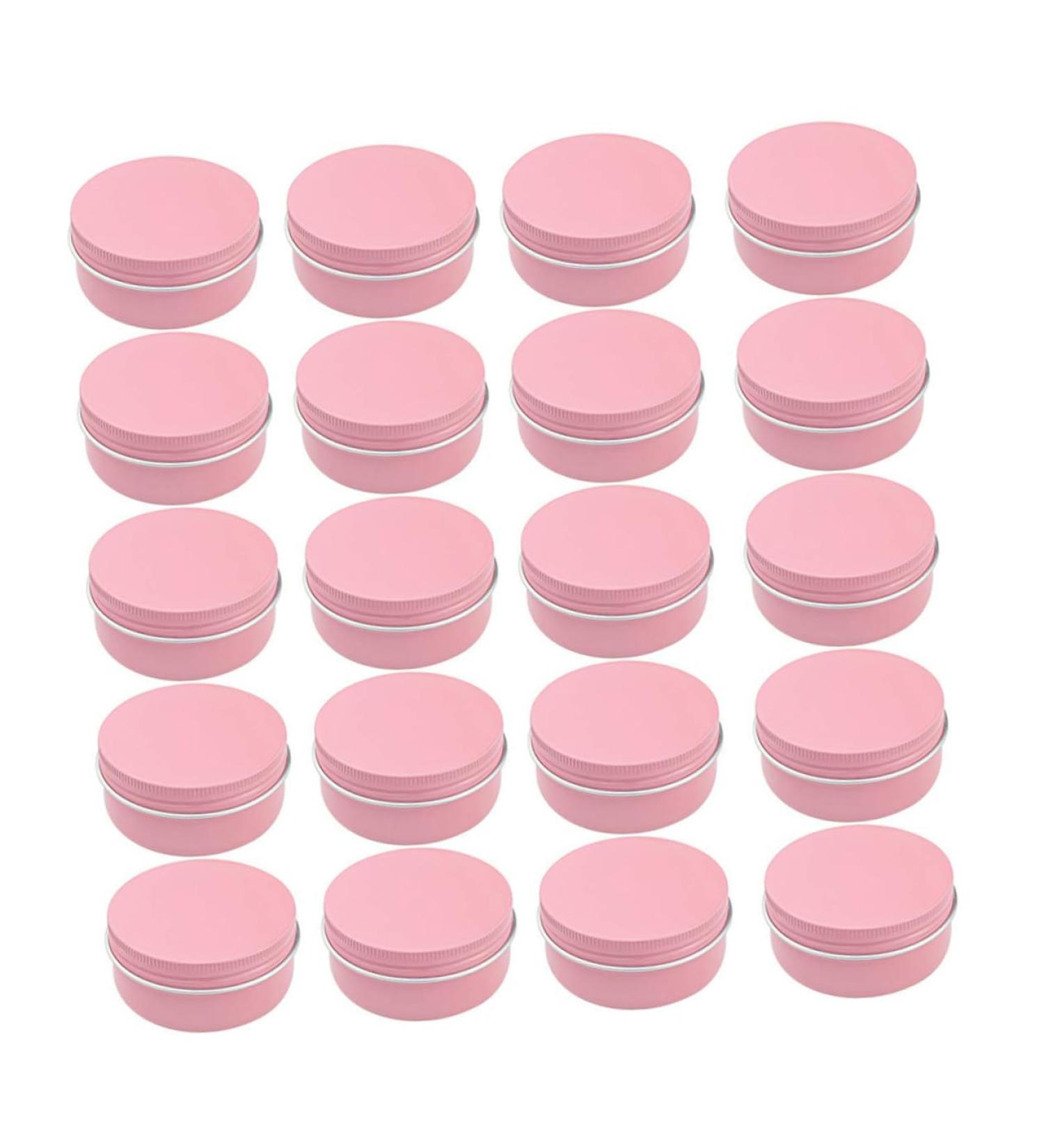Beaupretty Travel Aluminum Box Cream Box empty lotion jars tea screw jar tea samples Cosmetic Sample Container metal lip tin plastic container Cosmetics Container travel spices make Tea 5.7X2.7cm Pink - Buy Online on GoSupps.com
