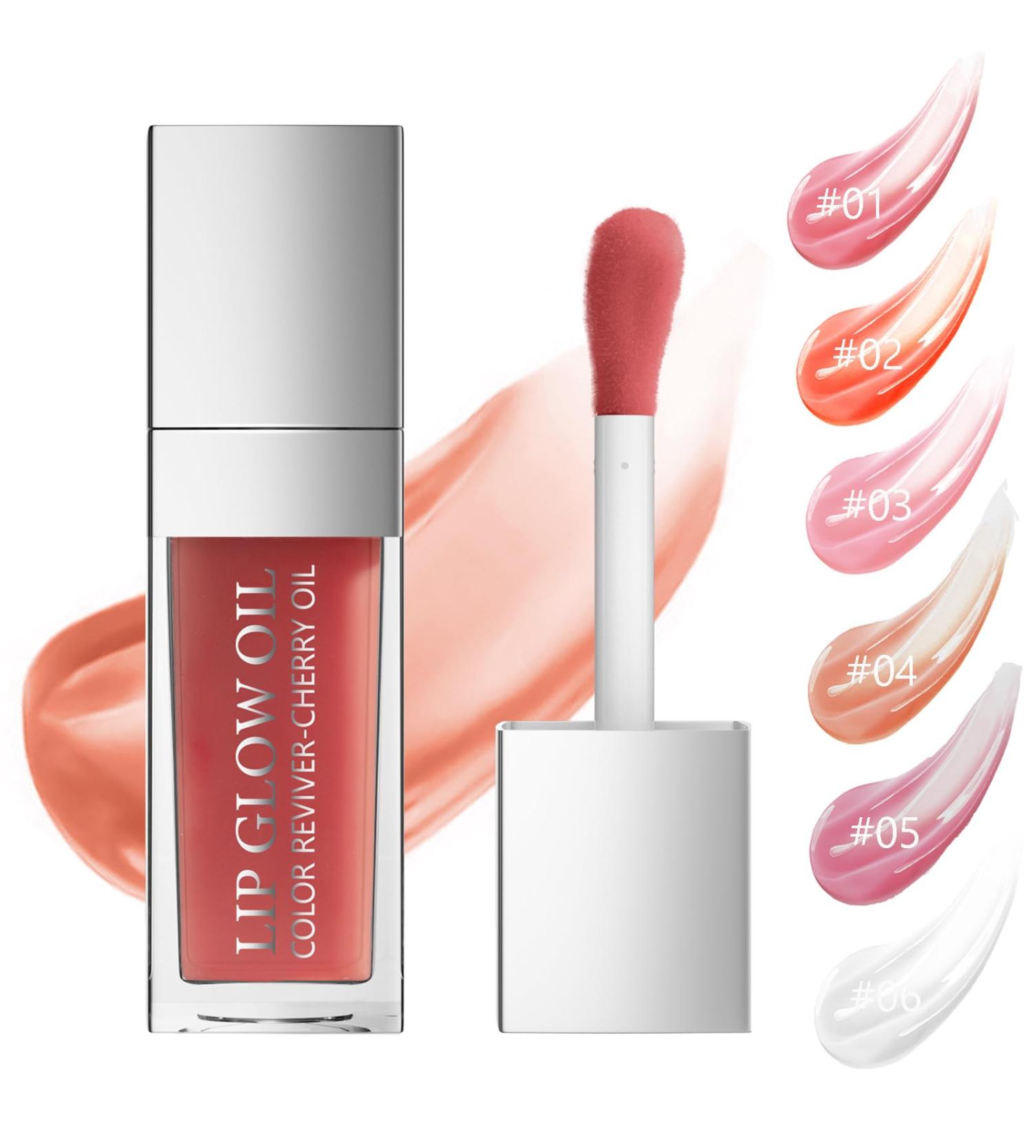 Lip Plumper Gloss Probuk 8ml Lip Oil Crystal Clear Lip Plumper Gloss Non Sticky Nourishing Lip Gloss to Prevent Chapped Lips(04#) - Buy Online on GoSupps.com