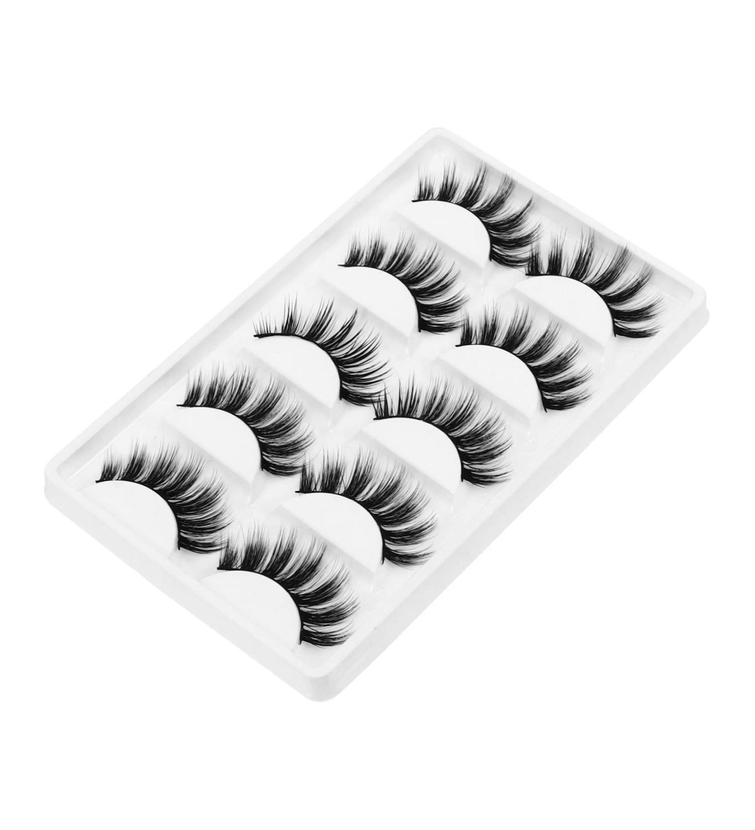 Beavorty 5 Pairs artificial false eyelashes Curl Genuine lashes Women Makeup Supplies Long Extension false lash 3D false eyelash 3D Fake Eyelashes unique chemical fiber Miss Makeup Tools - Buy Online on GoSupps.com